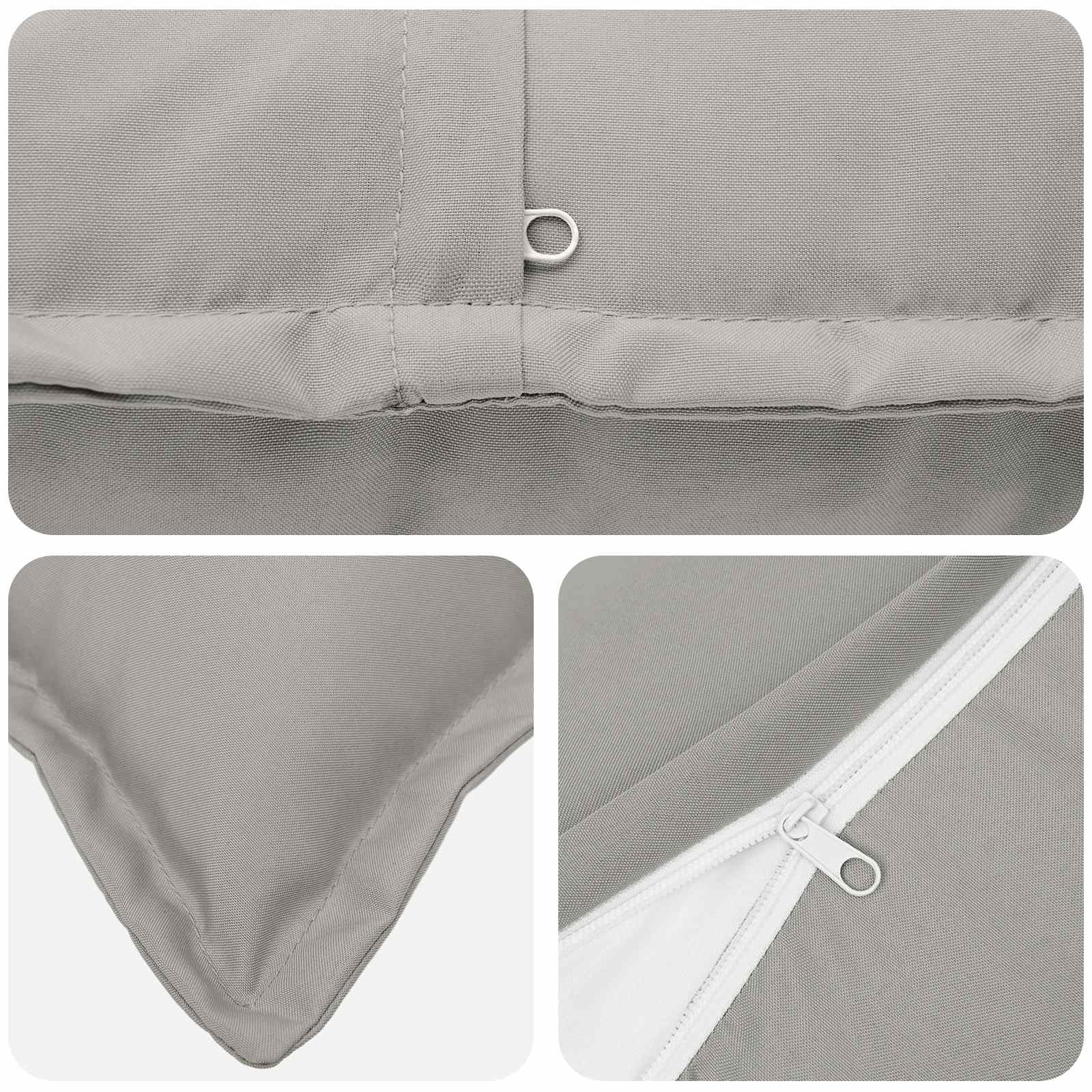 Federa 12 pz HOUTEN Grigio 40 x 40 cm Poliestere