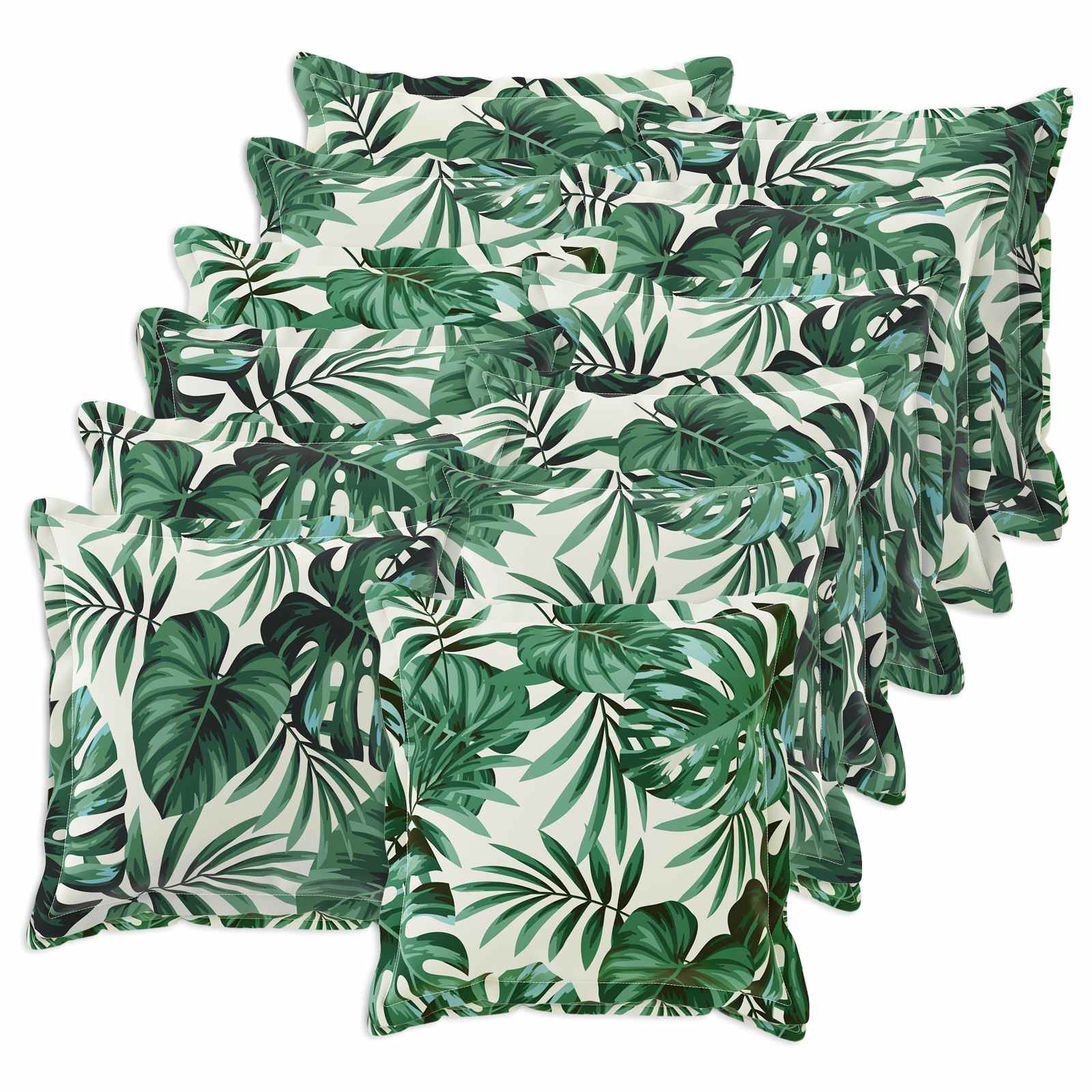 Federa 12 pz HOUTEN Motivo a Foglie 40 x 40 cm Poliestere