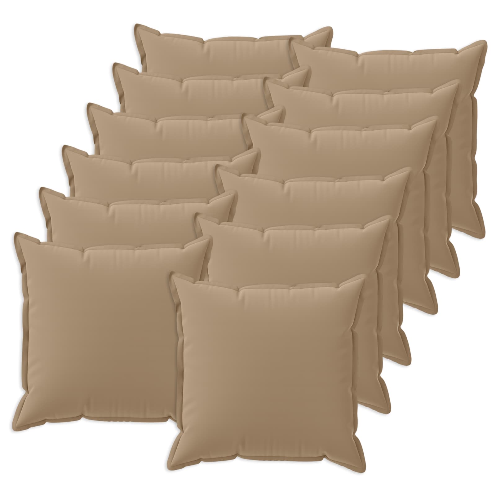 Federa 12 pz HOUTEN Tortora 40 x 40 cm Poliestere