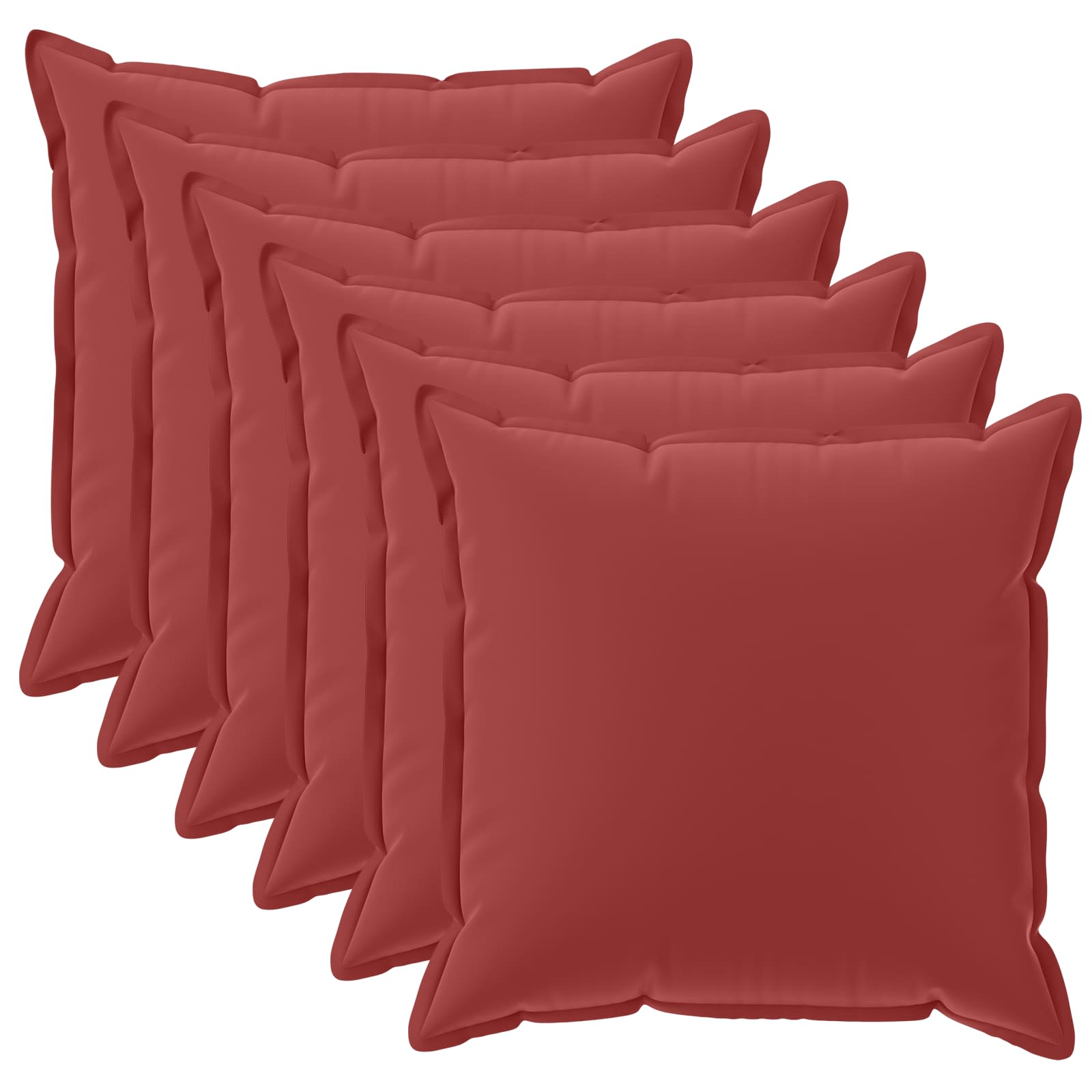 Federa 6 pz HOUTEN Rosso Vino 40 x 40 cm Poliestere