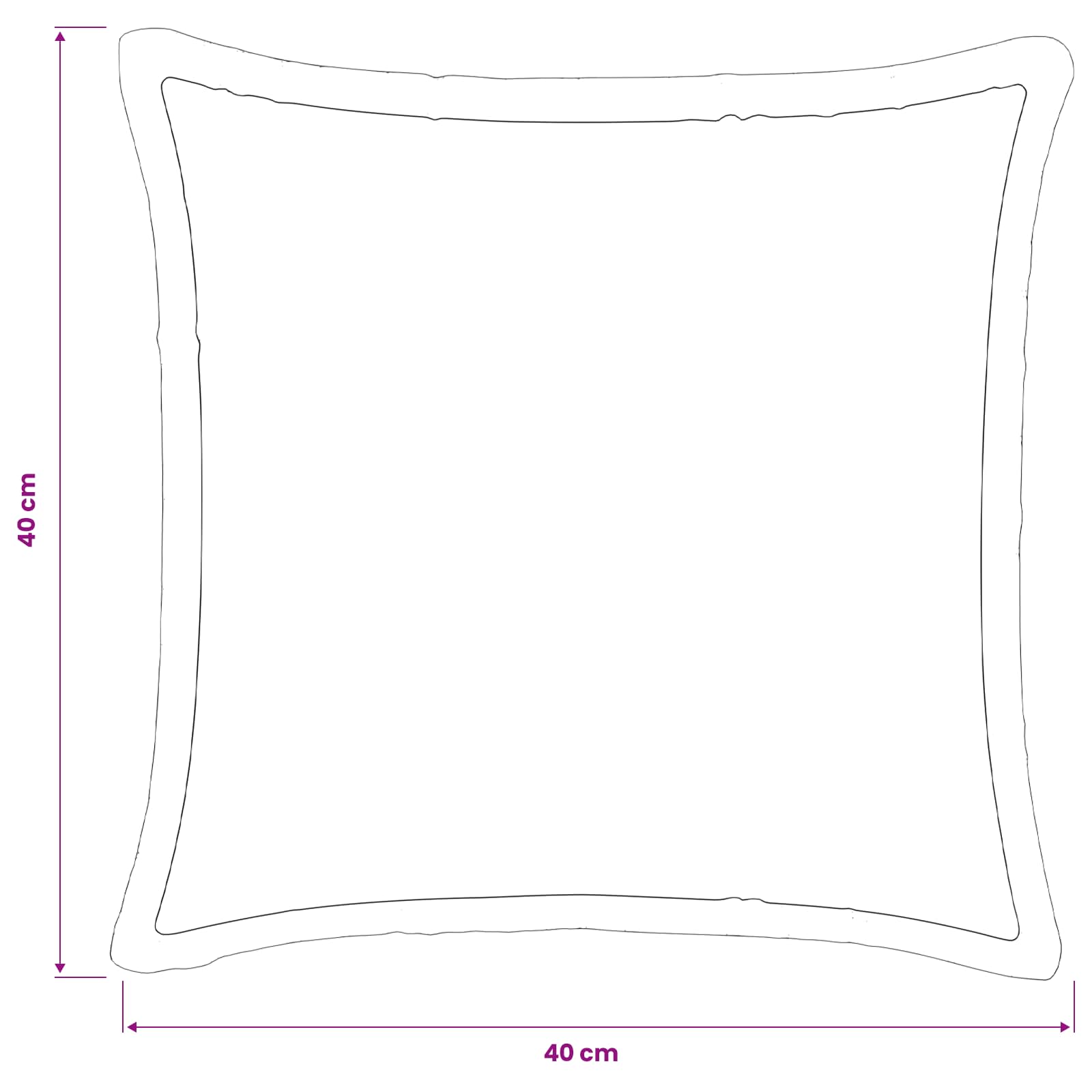 Federa 2 pcs HOUTEN Nero 40 x 40 cm Flanella