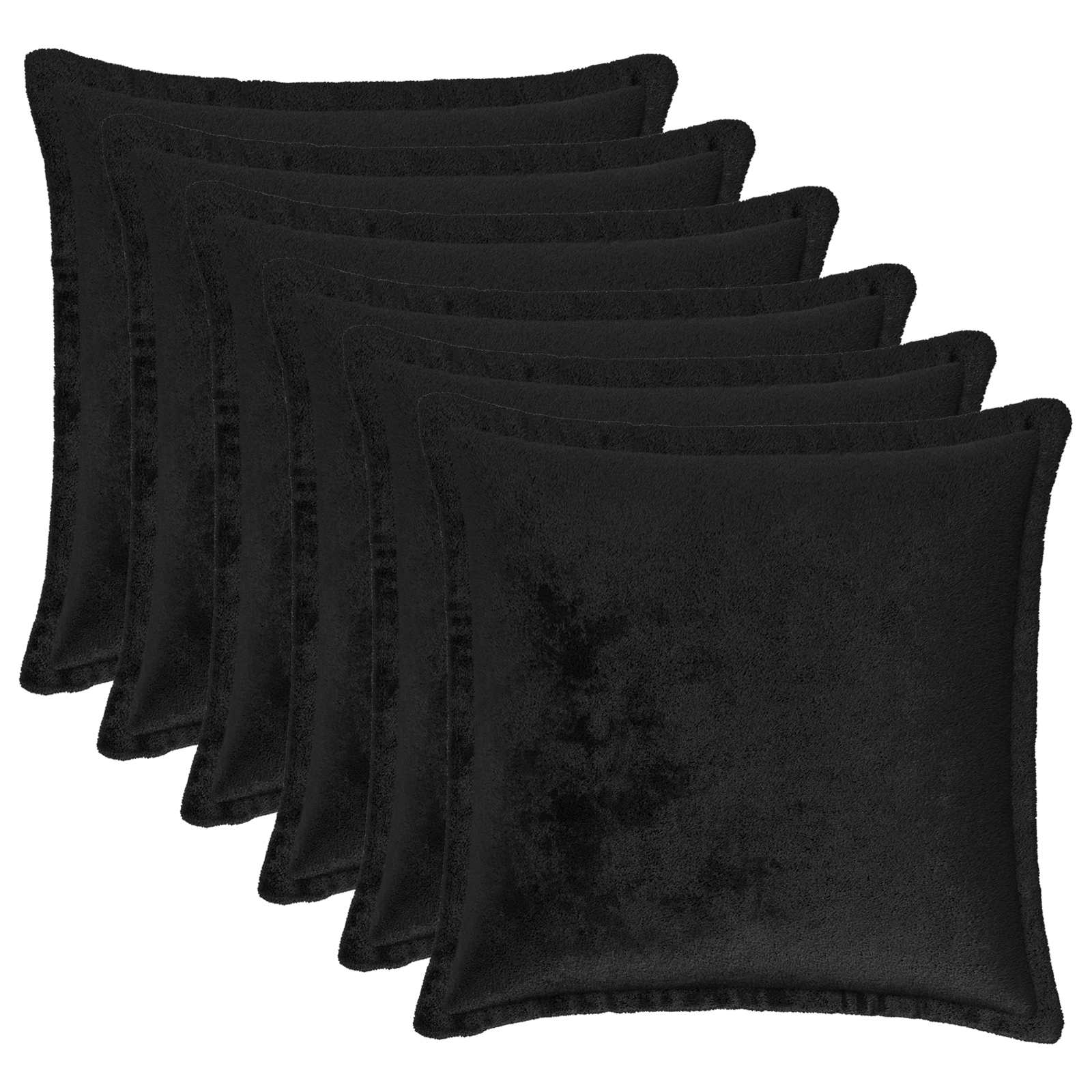 Federa 6 pcs HOUTEN Nero 40 x 40 cm Flanella