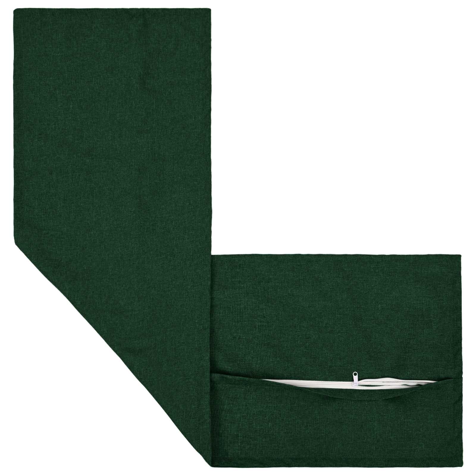 Federa 2 pcs HOUTEN Verde Scuro 40 x 145 cm Lino