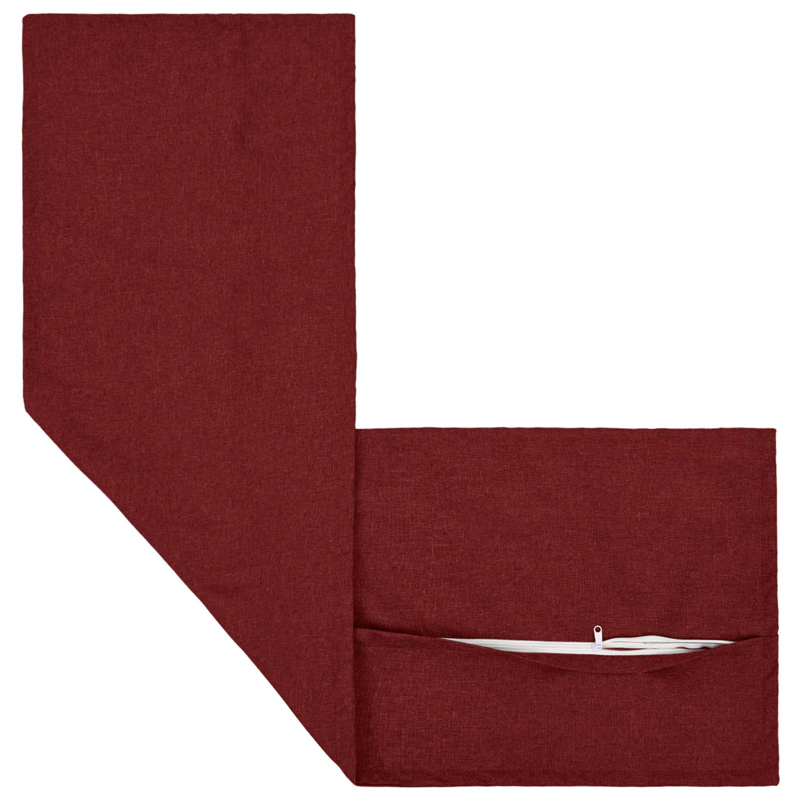 Federa 2 pcs HOUTEN Rosso Vino 40 x 145 cm Lino