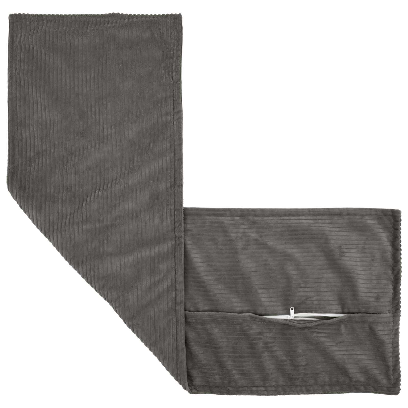 Federa 2 pz HOUTEN Grigio Scuro 40 x 145 cm corduroy