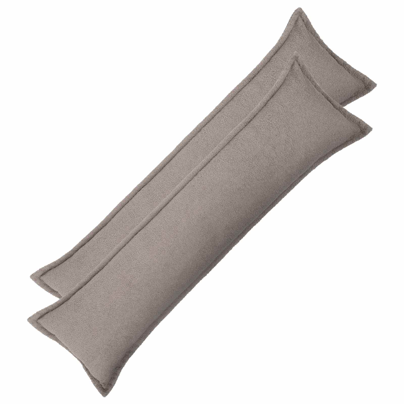 Federa 2 pcs HOUTEN Grigio Chiaro 40 x 145 cm Bouclé