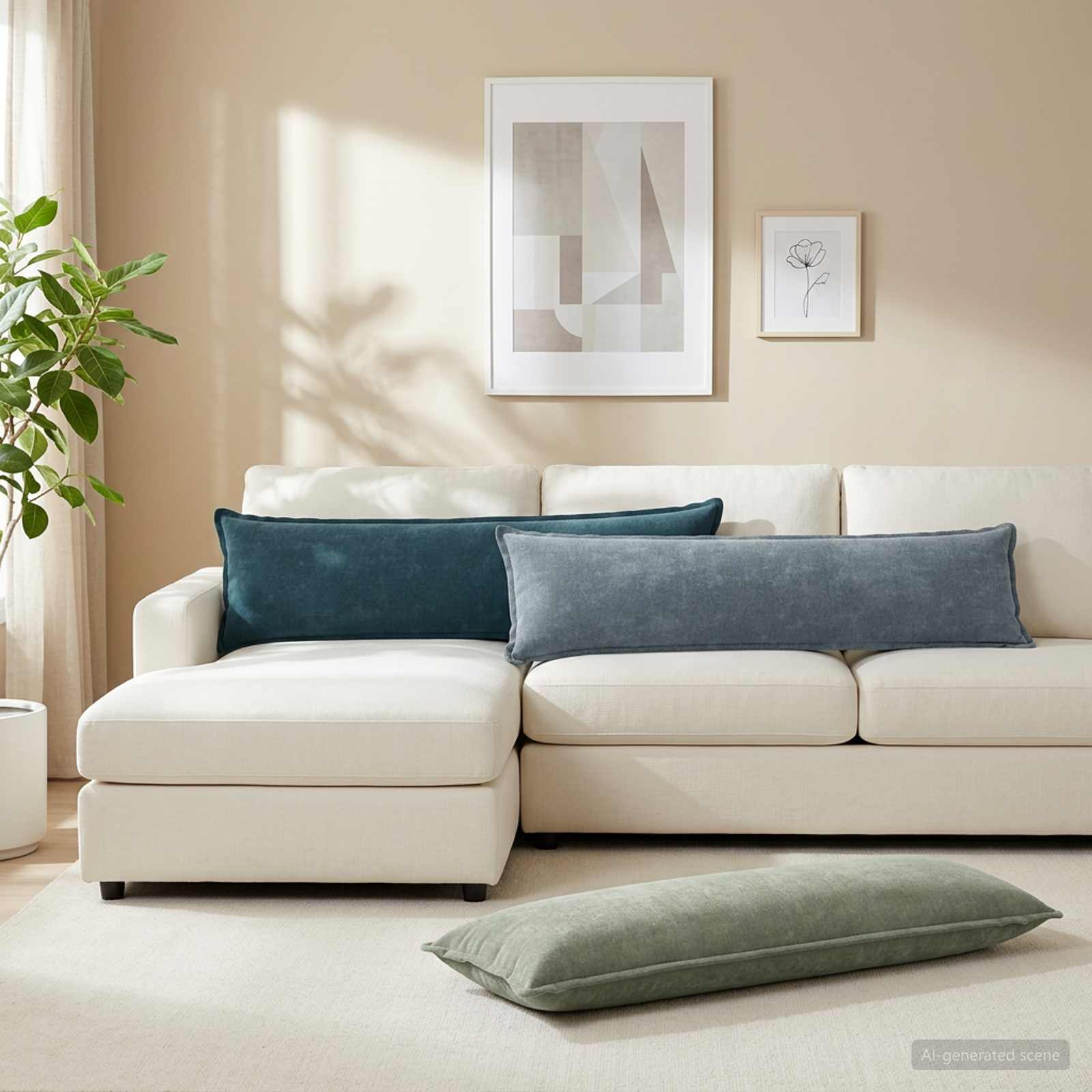 Federa HOUTEN Blu 40 x 145 cm Tessuto Chenille