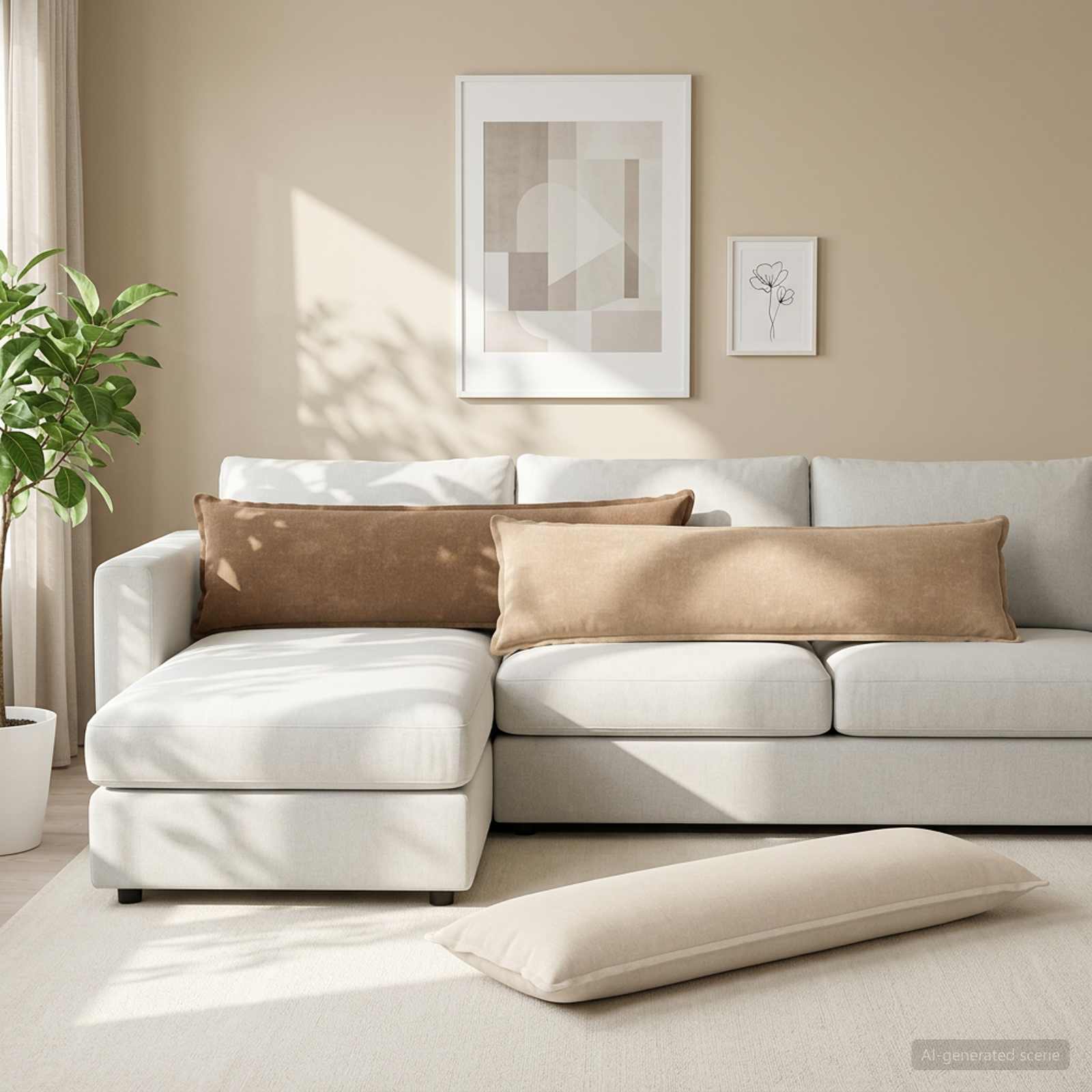 Federa 2 pz HOUTEN Marrone 40 x 145 cm Tessuto Chenille