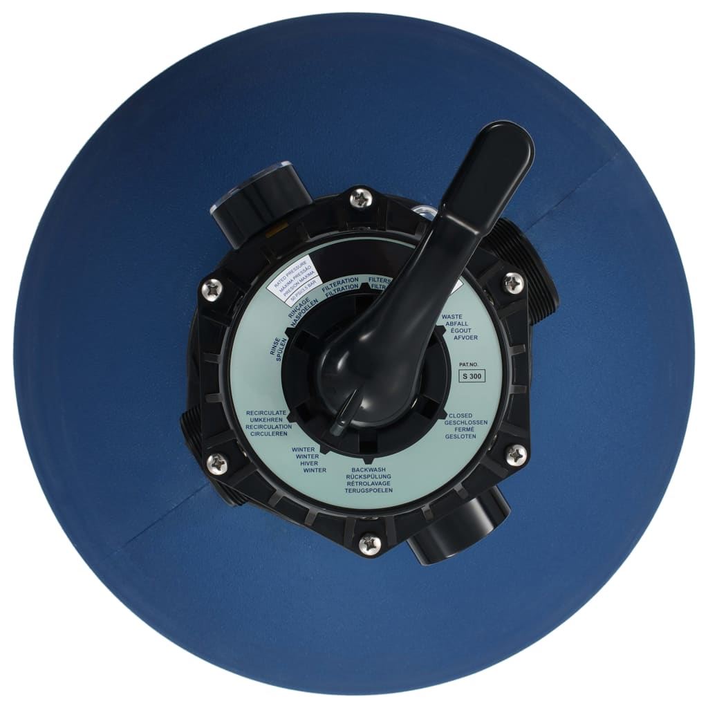 Filtro a Sabbia per Piscine Valvola a 6 Posizioni Blu 660 mm
