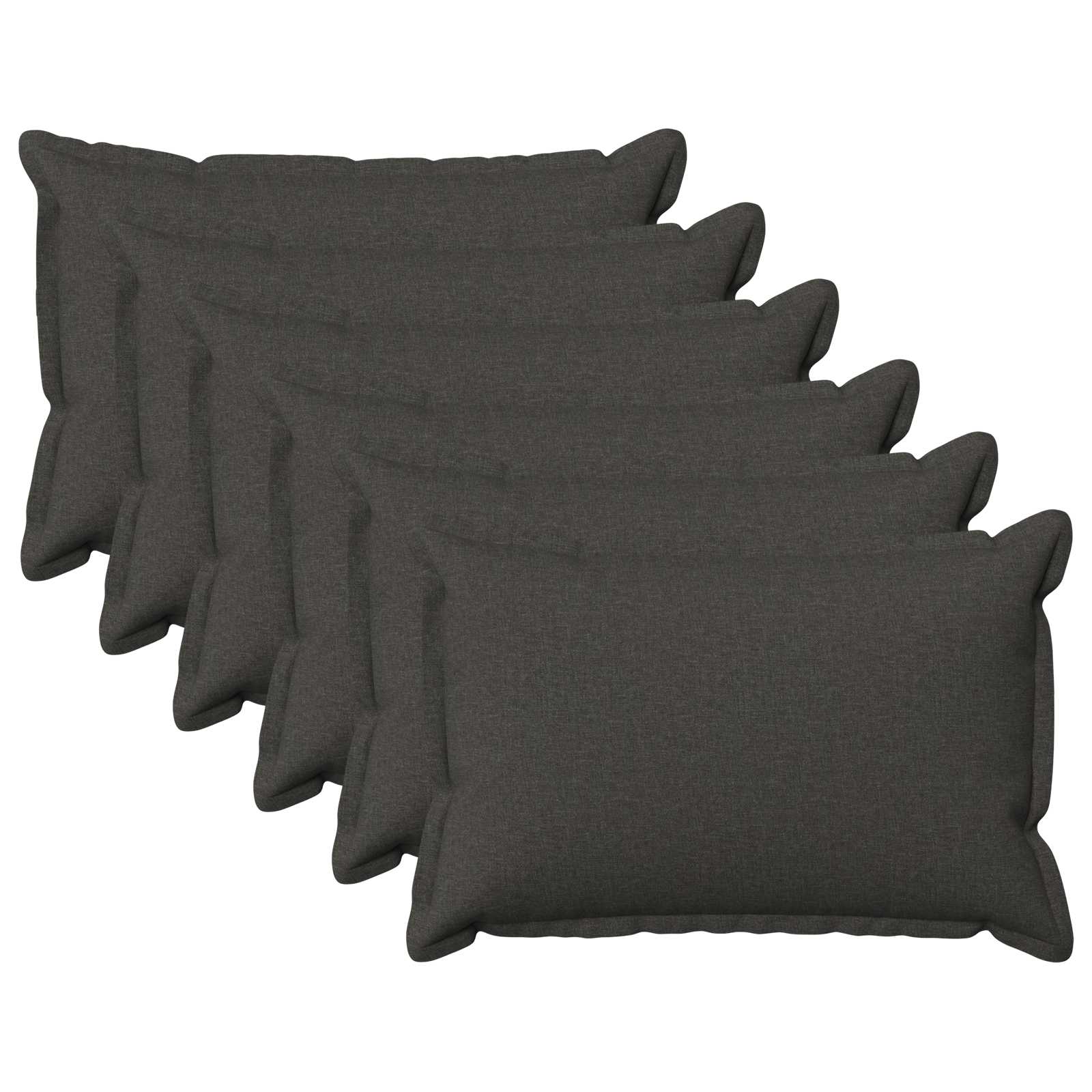Federa 6 pcs HOUTEN Grigio Scuro 40 x 60 cm Lino