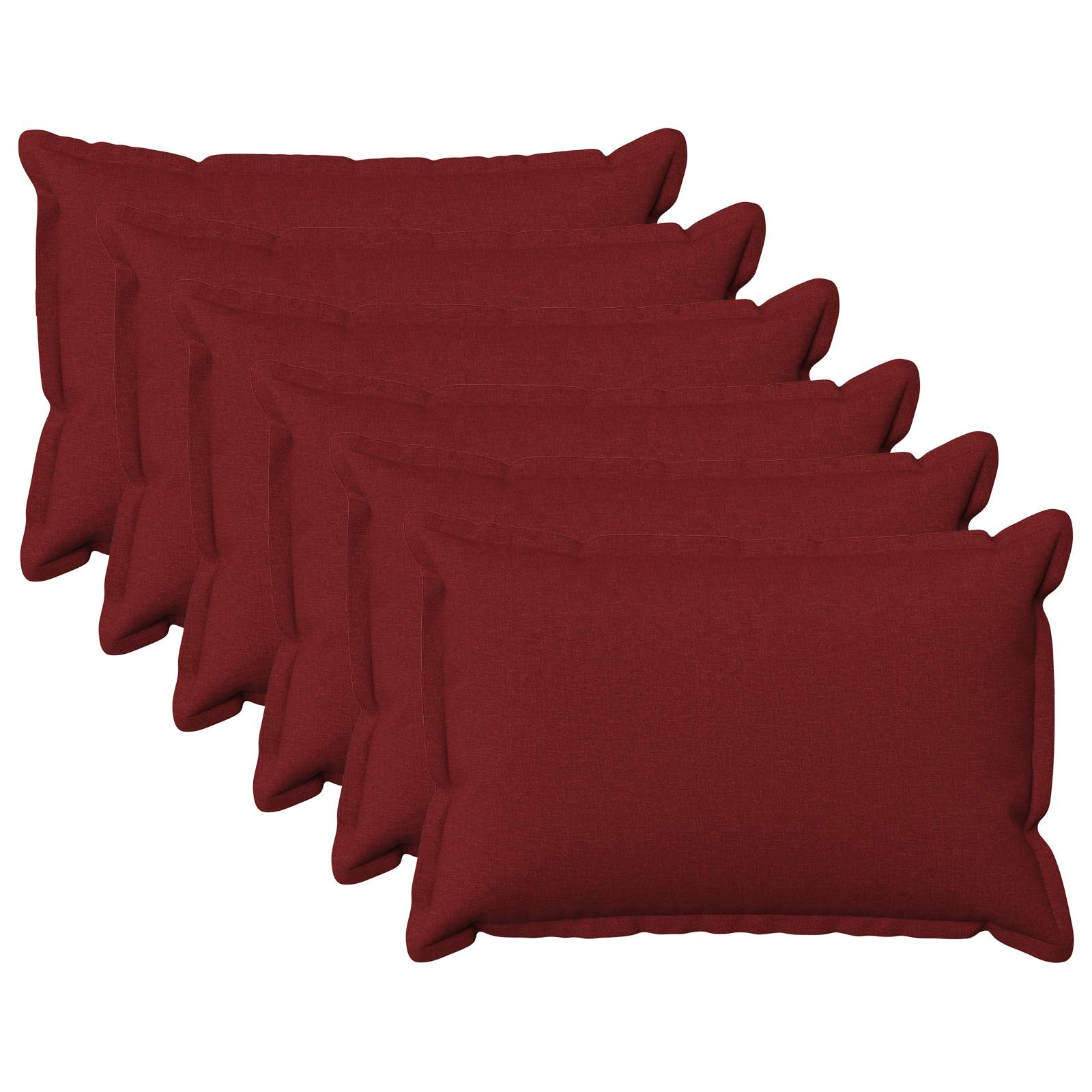 Federa 6 pcs HOUTEN Rosso Vino 40 x 60 cm Lino
