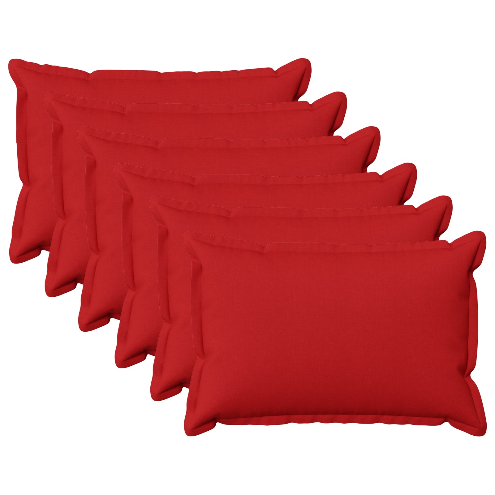 Federa 6 pcs HOUTEN Rosso 40 x 60 cm Lino