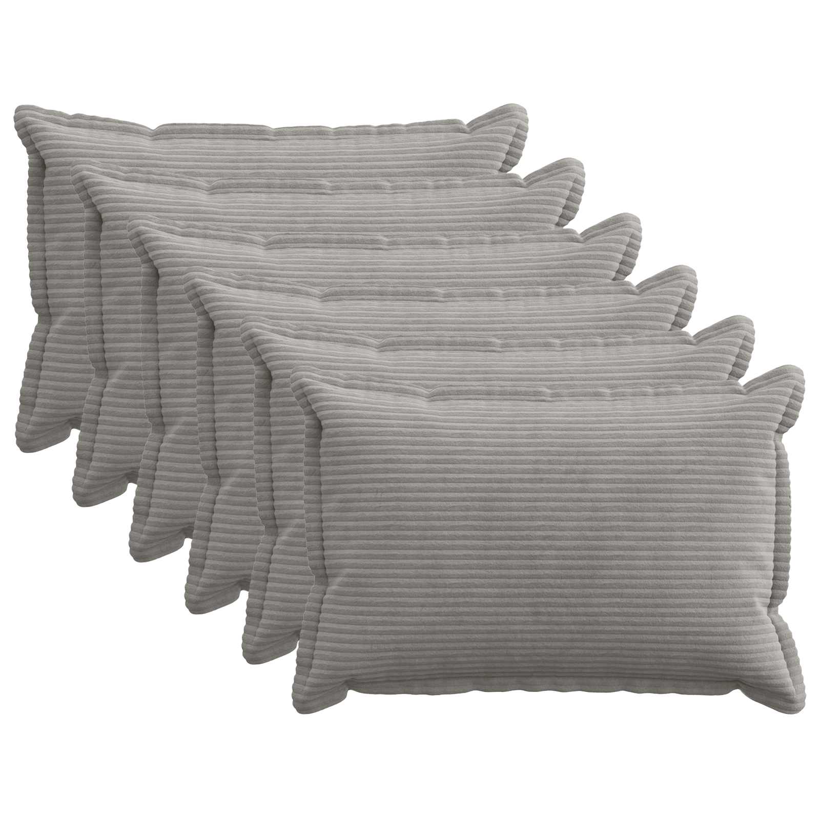 Federa 6 pz HOUTEN Grigio Chiaro 40 x 60 cm corduroy