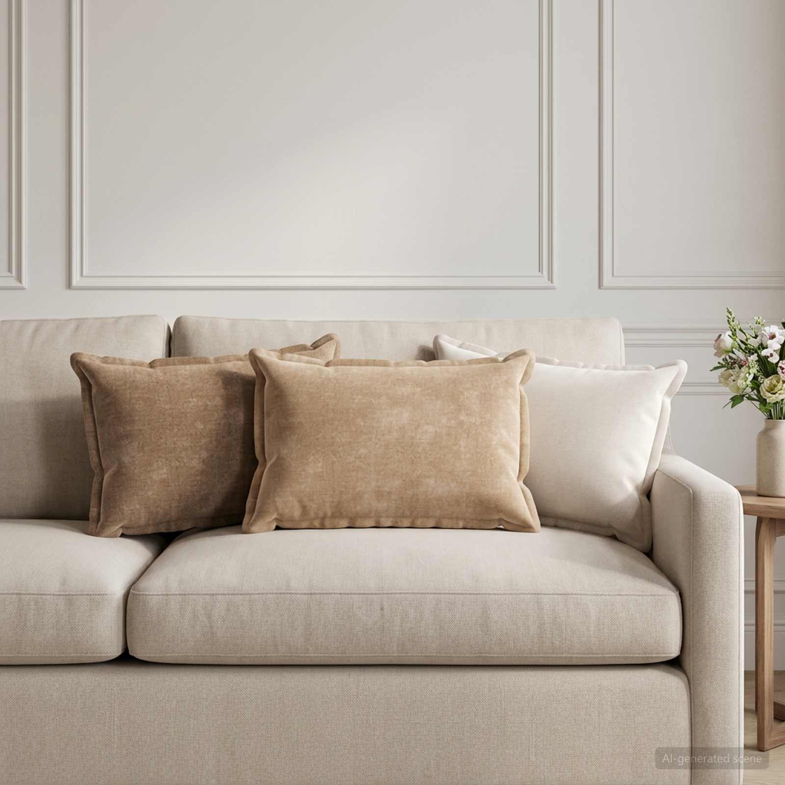 Federa 6 pz HOUTEN Marrone 40 x 60 cm Tessuto Chenille