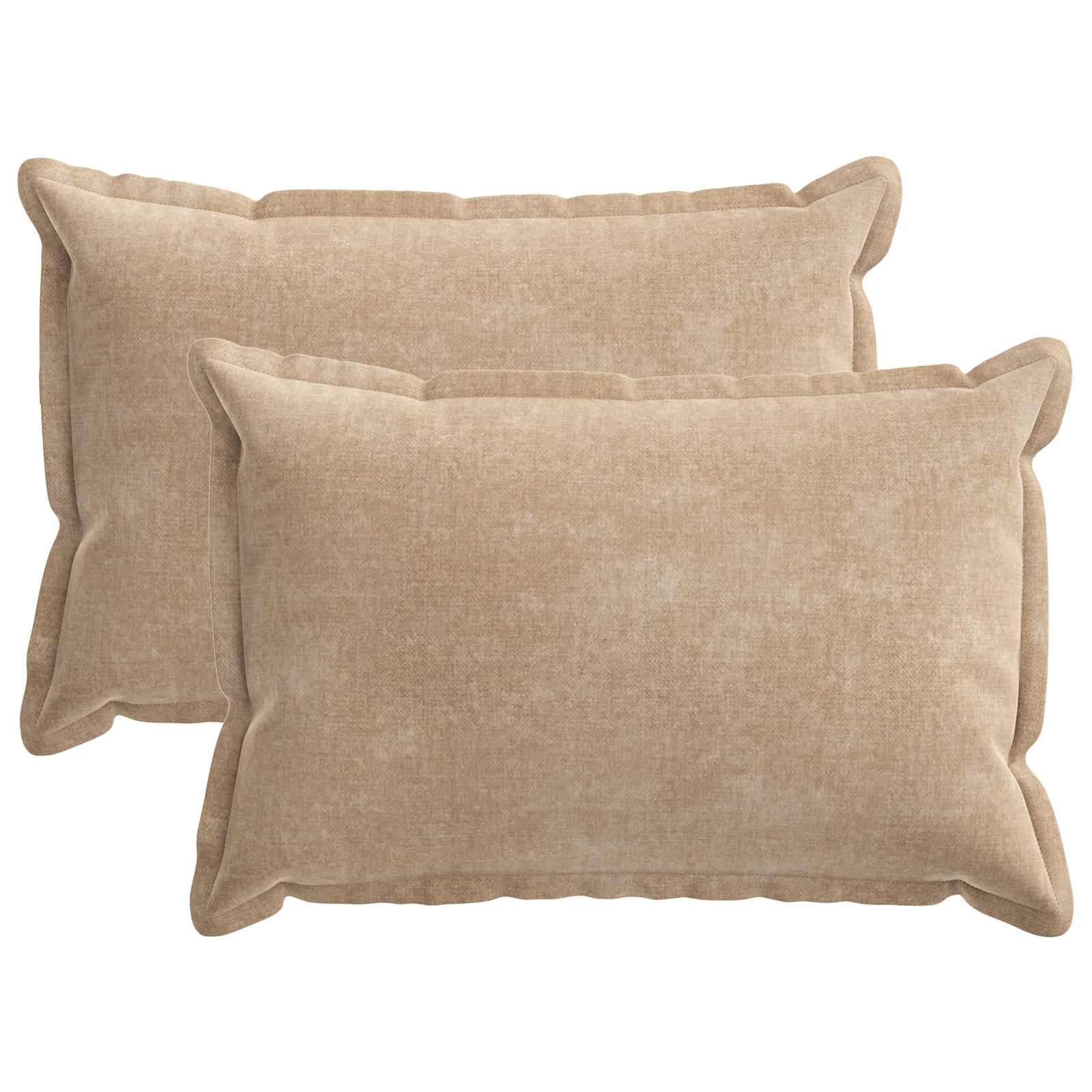 Federa 2 pz HOUTEN Tortora 40 x 60 cm Tessuto Chenille