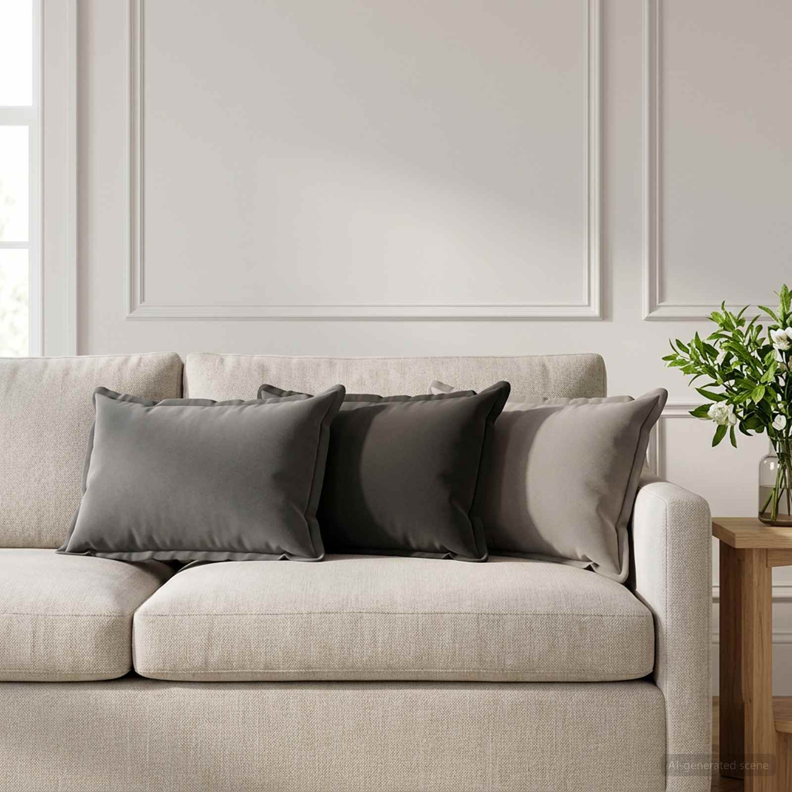 Federa 2 pz HOUTEN Antracite 40 x 60 cm Poliestere