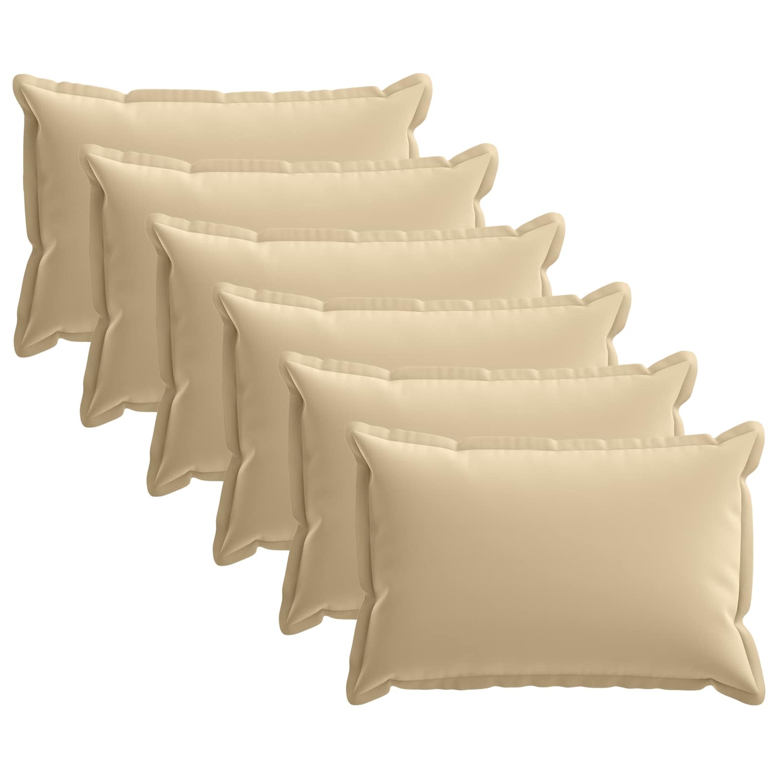 Federa 6 pz HOUTEN Beige 40 x 60 cm Poliestere