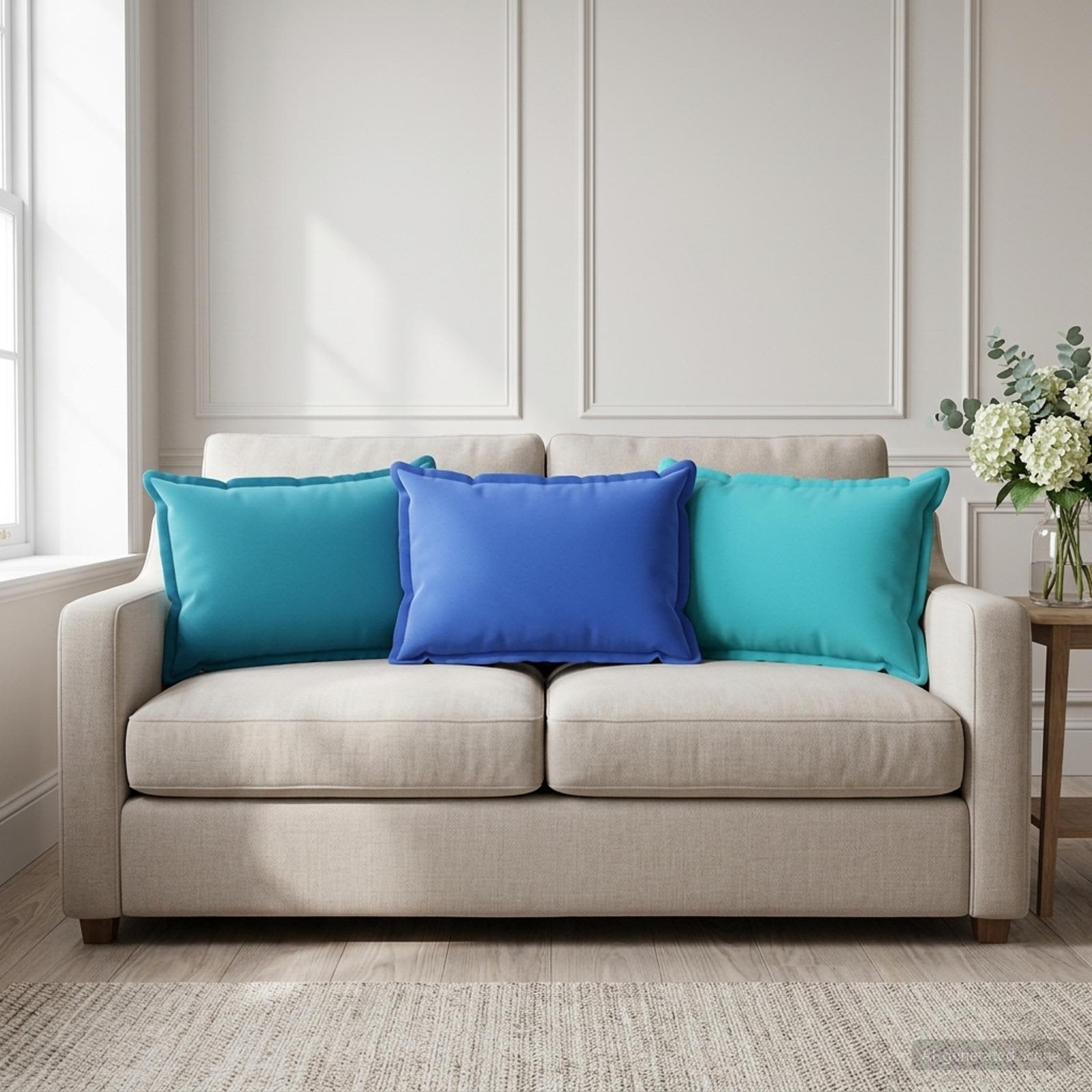 Federa 6 pz HOUTEN Azzurro 40 x 60 cm Poliestere