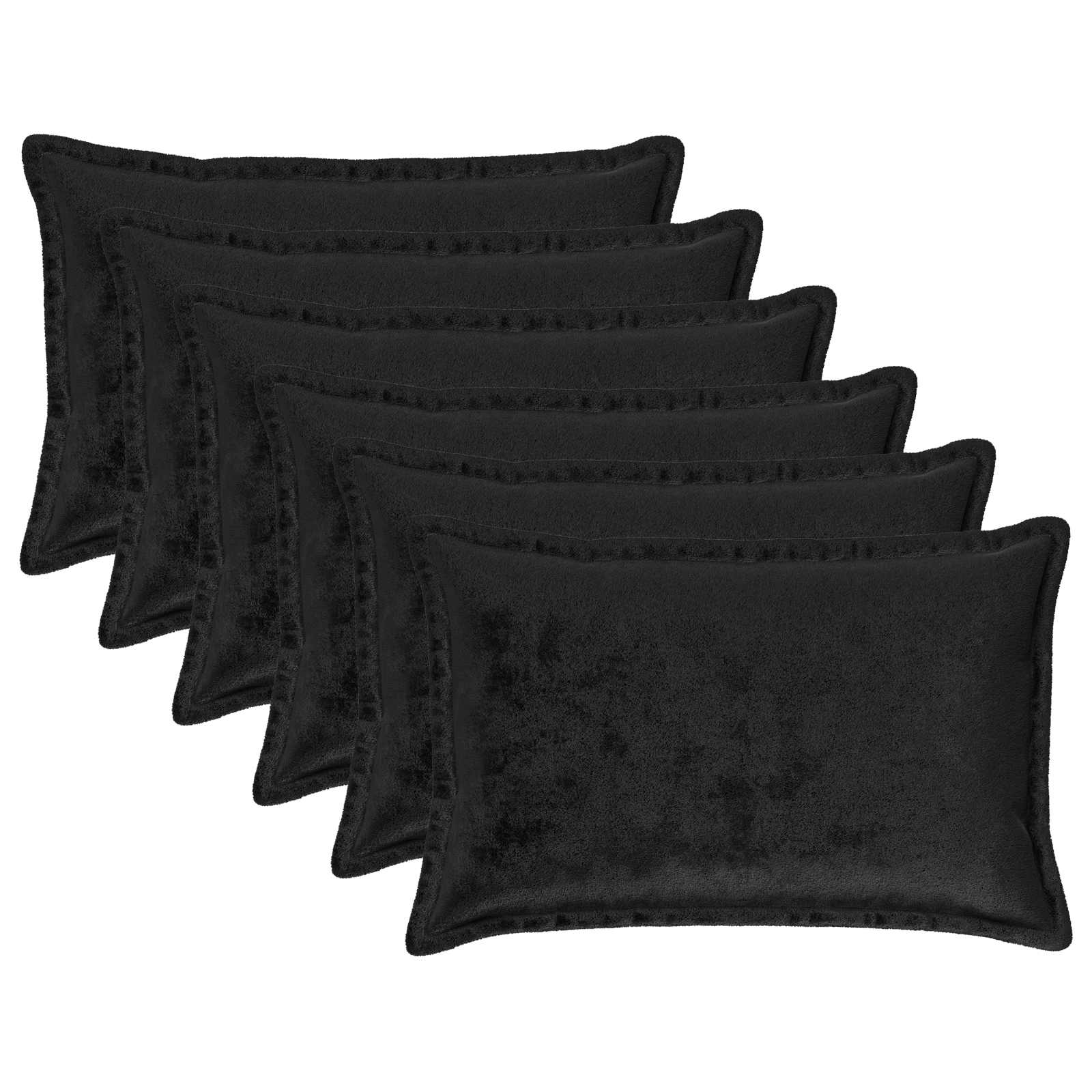 Federa 6 pcs HOUTEN Nero 40 x 60 cm Flanella