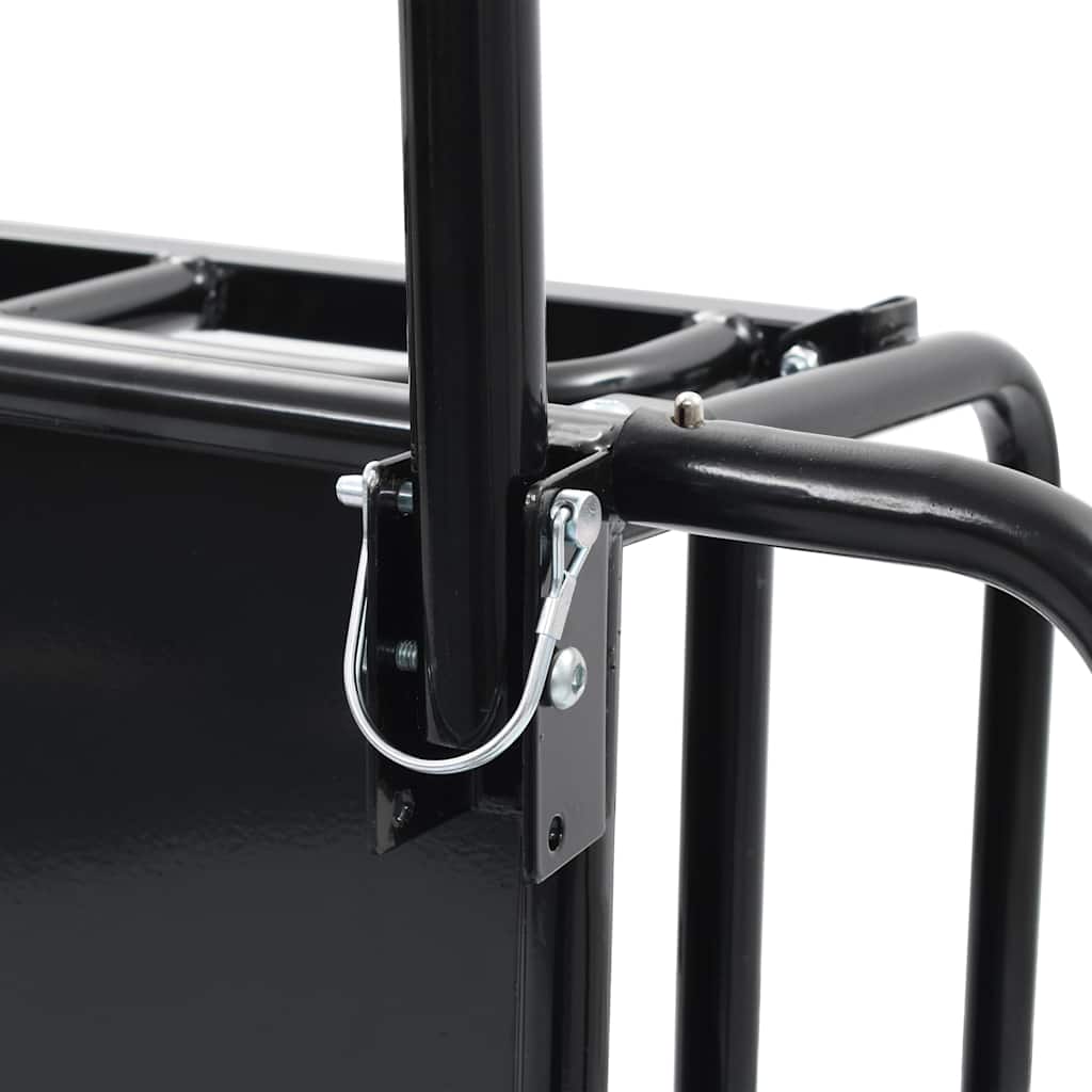 Rimorchio Bici 130x73x48,5cm in Acciaio Nero