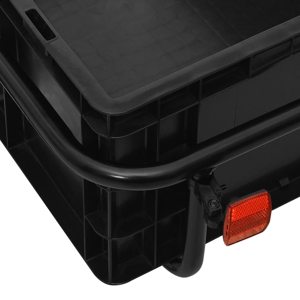 Rimorchio Bici/Carrello Manuale 155x60x83 cm in Acciaio Nero