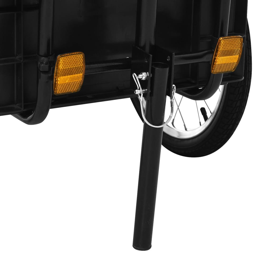 Rimorchio Bici/Carrello Manuale 155x60x83 cm in Acciaio Nero