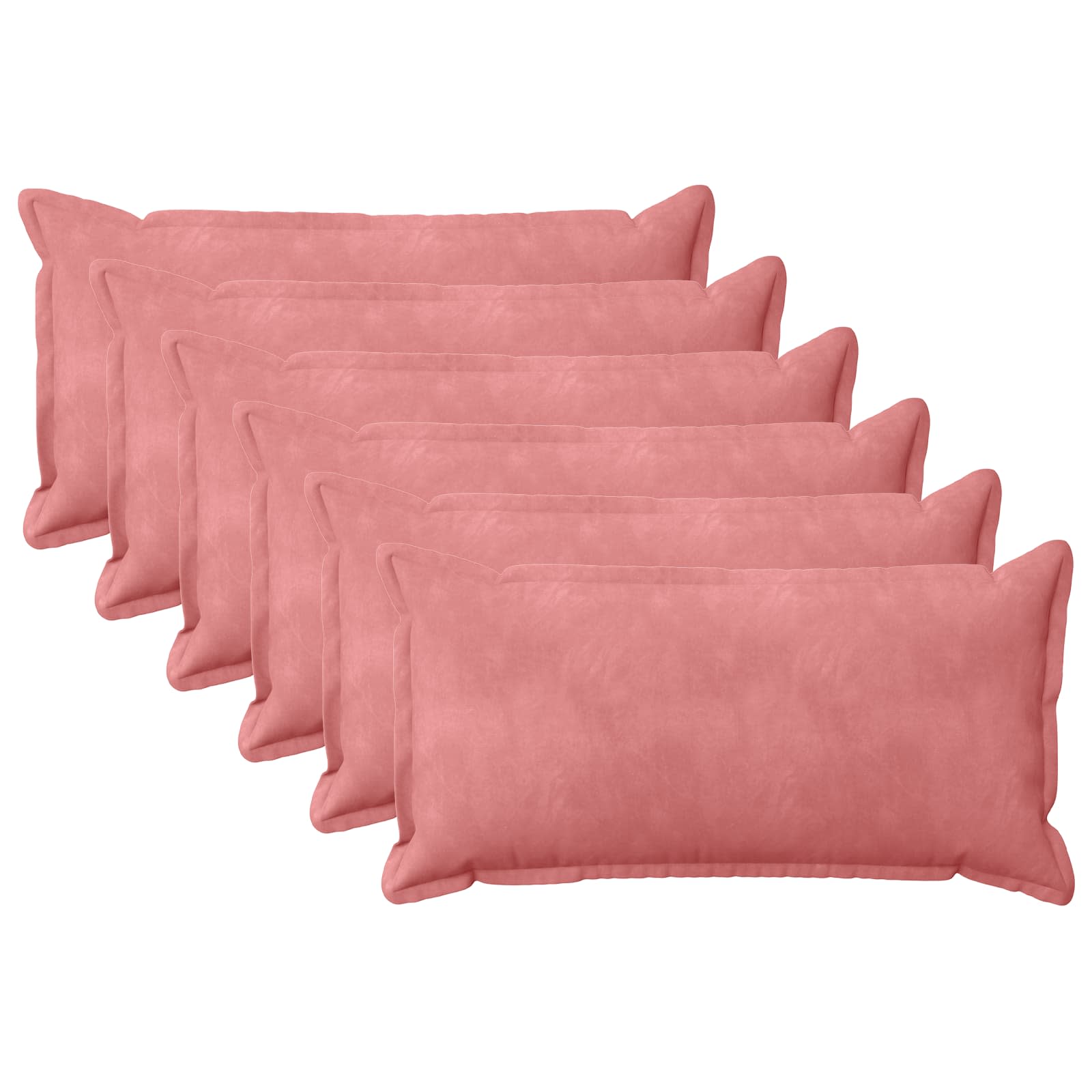 Federa 6 pcs HOUTEN Rosa 40 x 70 cm Velluto