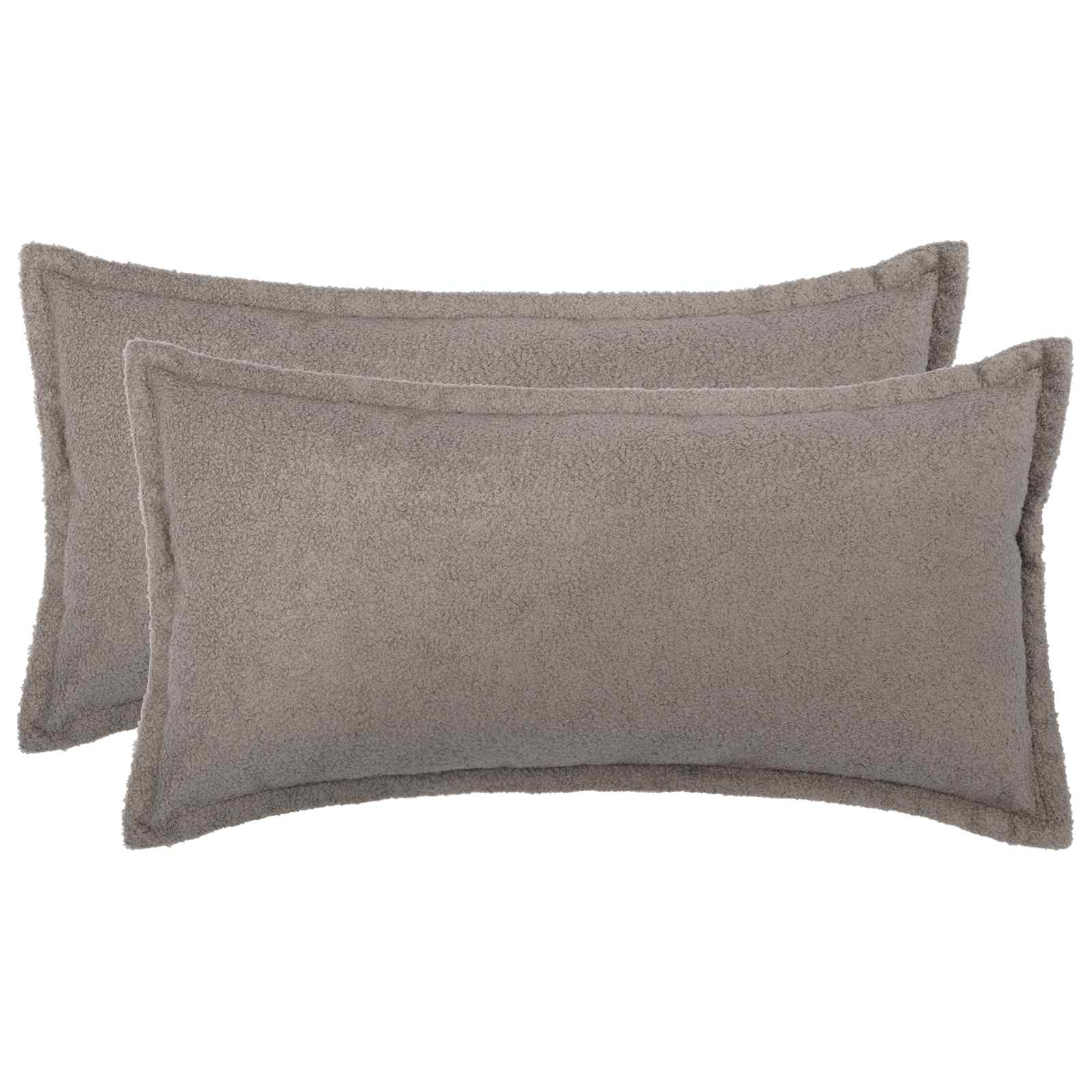 Federa 2 pcs HOUTEN Grigio Chiaro 40 x 70 cm Bouclé