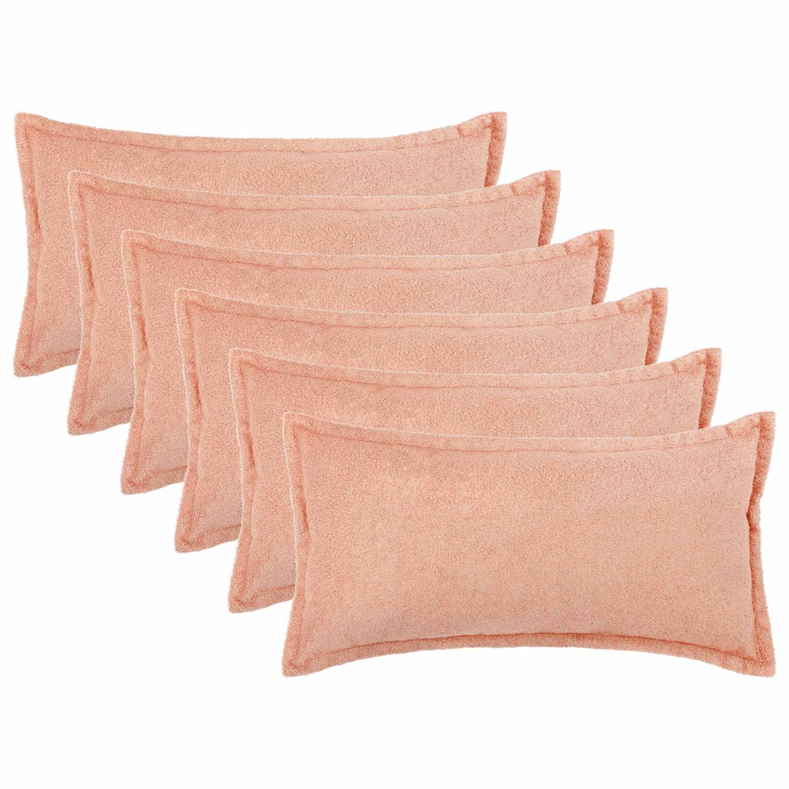 Federa 6 pcs HOUTEN Rosa 40 x 70 cm Bouclé