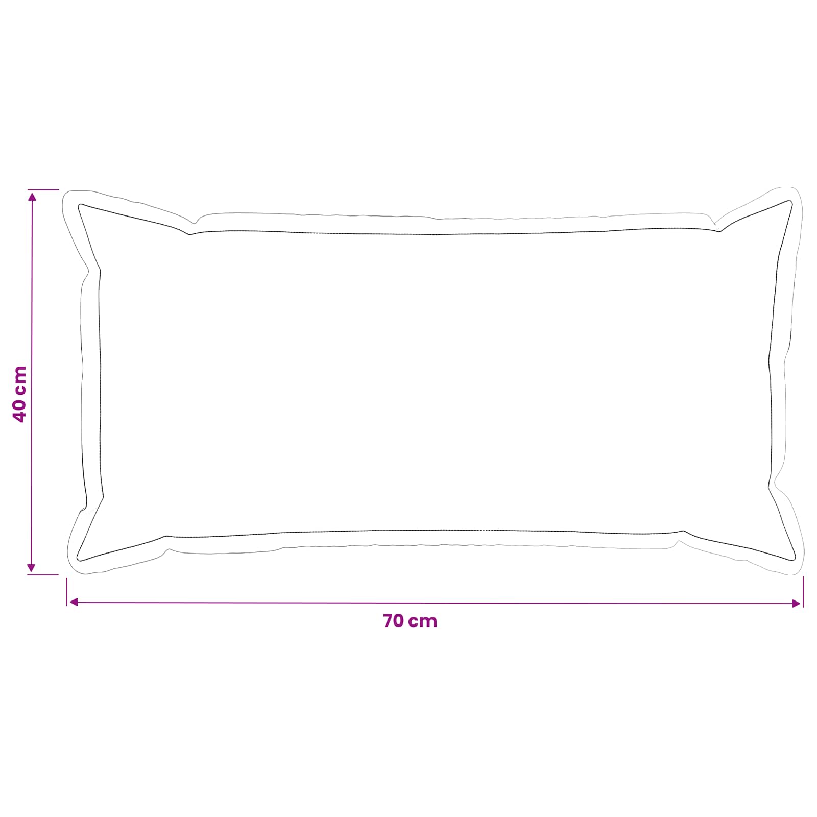 Federa 6 pz HOUTEN Blu 40 x 70 cm Tessuto Chenille