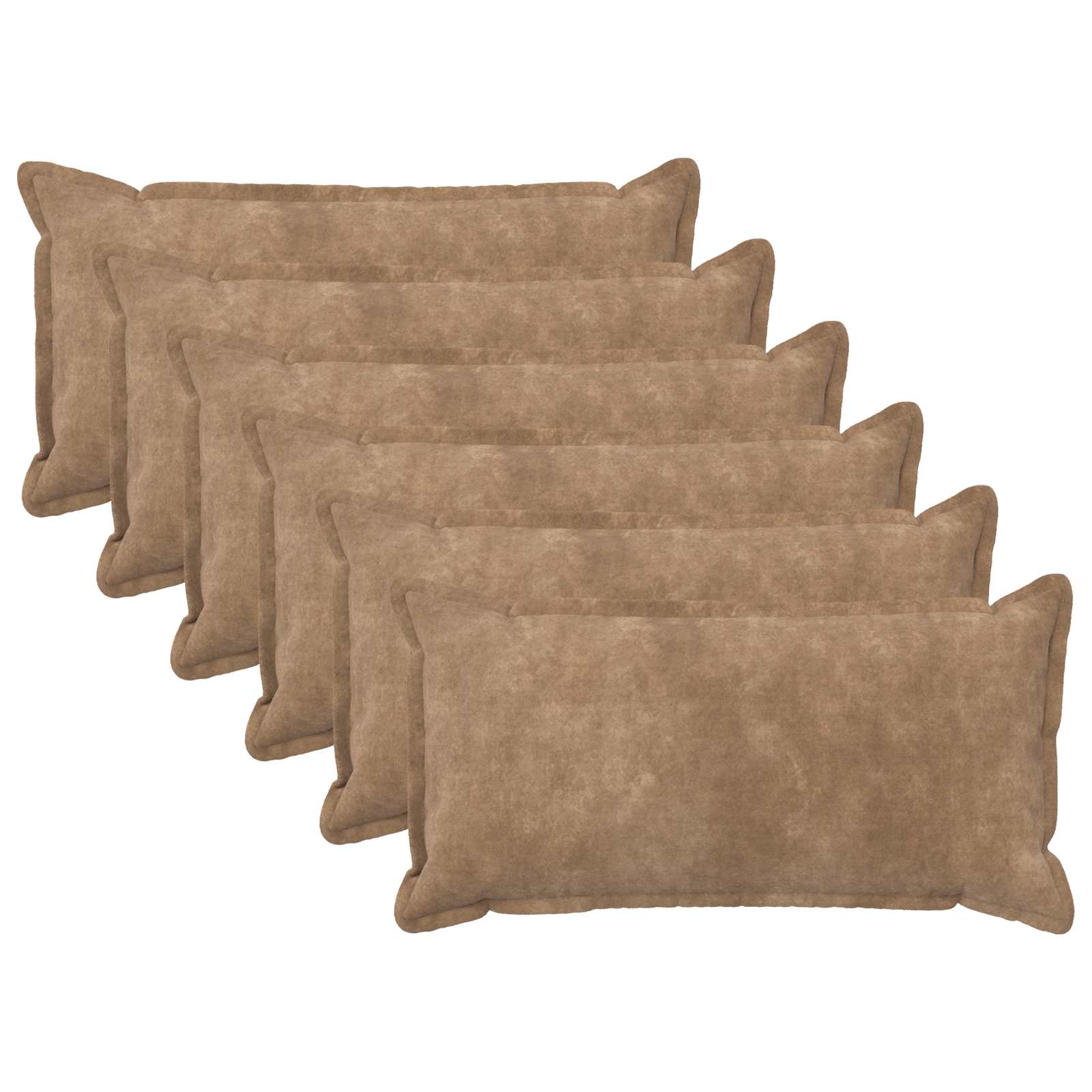 Federa 6 pcs HOUTEN Tortora 40 x 70 cm Fleece in microfibra