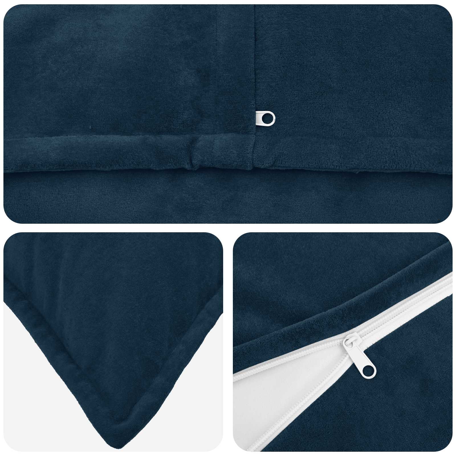 Federa 6 pcs HOUTEN Blu 40 x 70 cm Fleece in microfibra