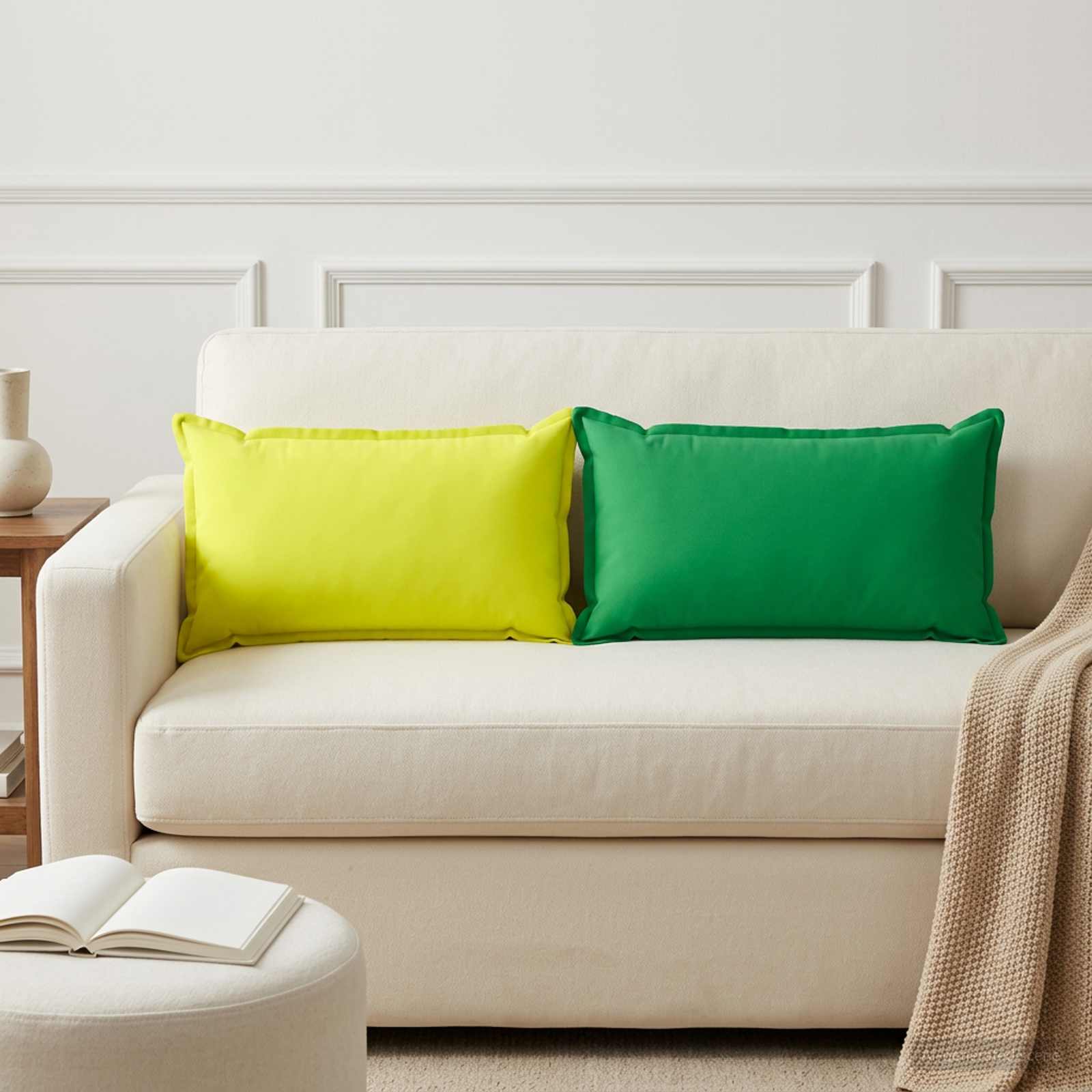 Federa 6 pz HOUTEN Verde 40 x 70 cm Poliestere