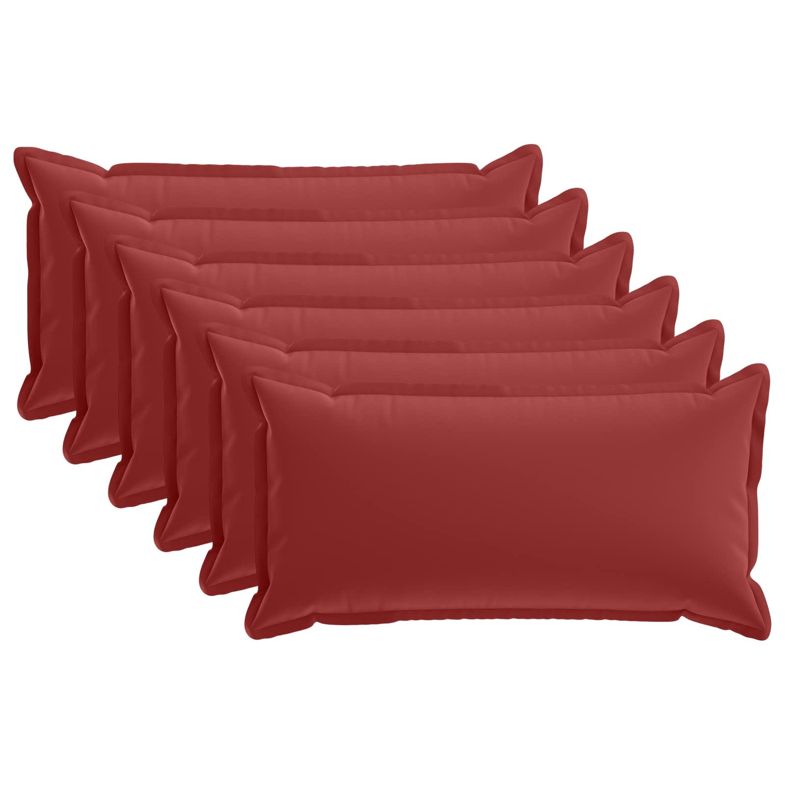 Federa 6 pz HOUTEN Rosso Vino 40 x 70 cm Poliestere