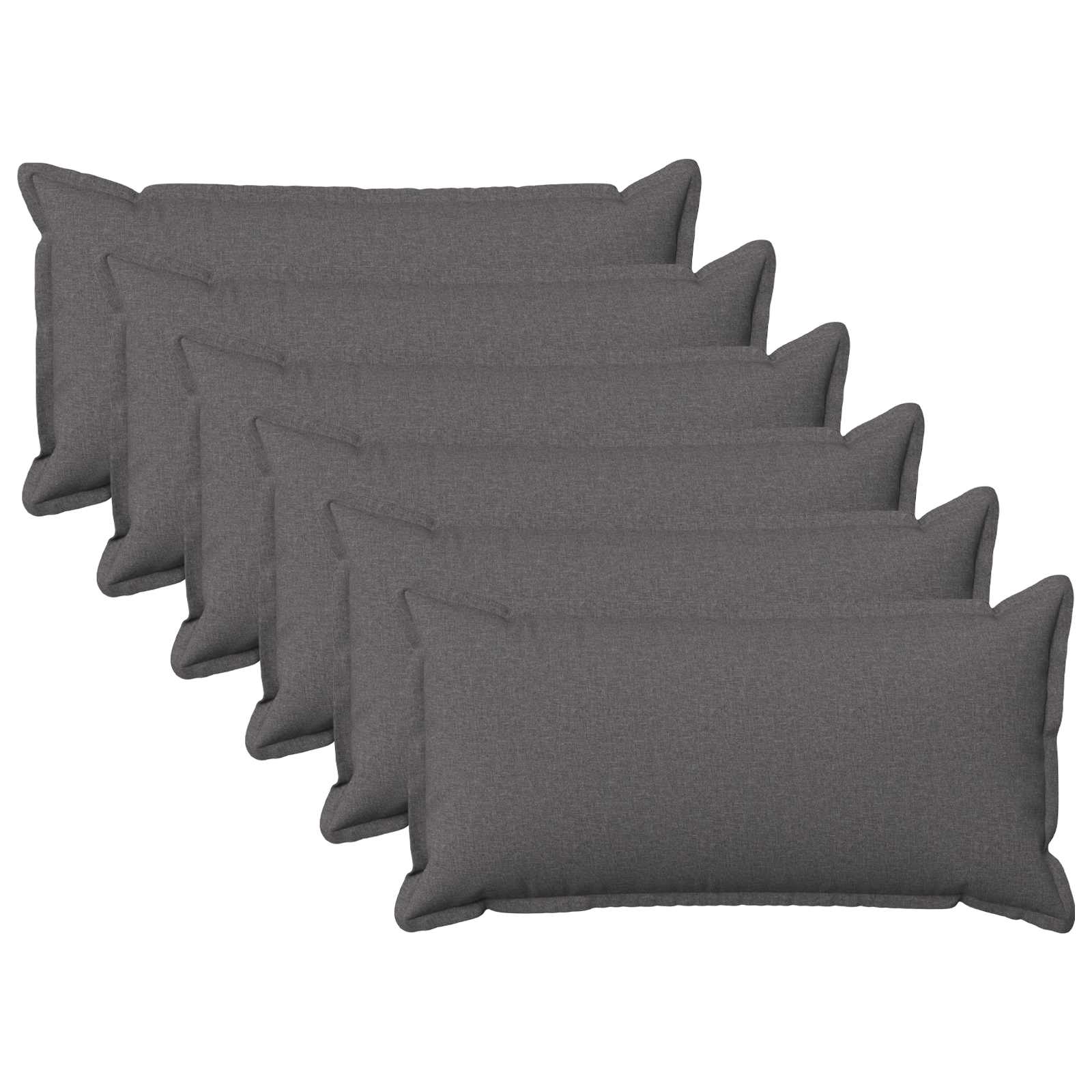 Federa 6 pcs HOUTEN Grigio Chiaro 40 x 80 cm Lino