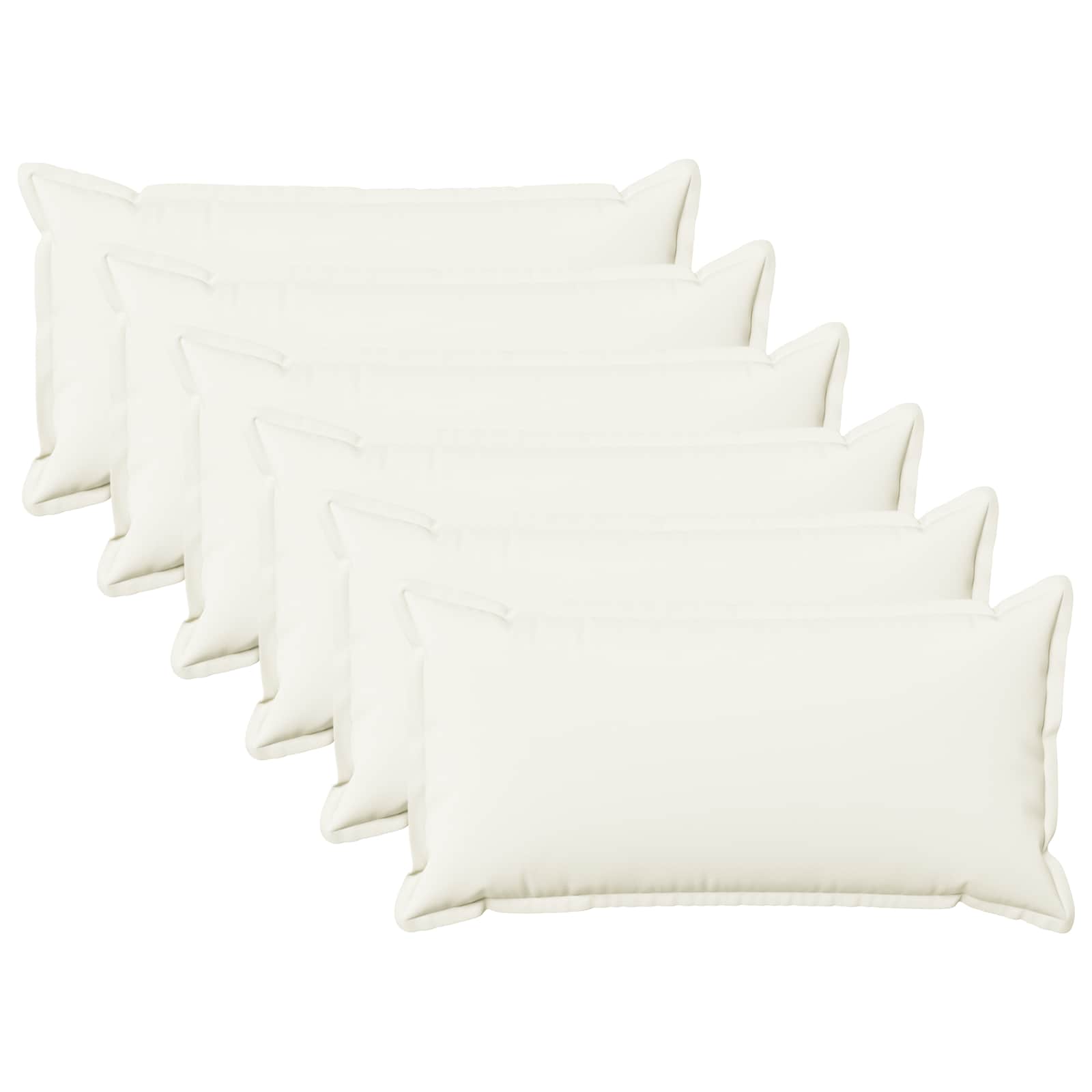 Federa 6 pcs HOUTEN Bianco 40 x 80 cm Lino