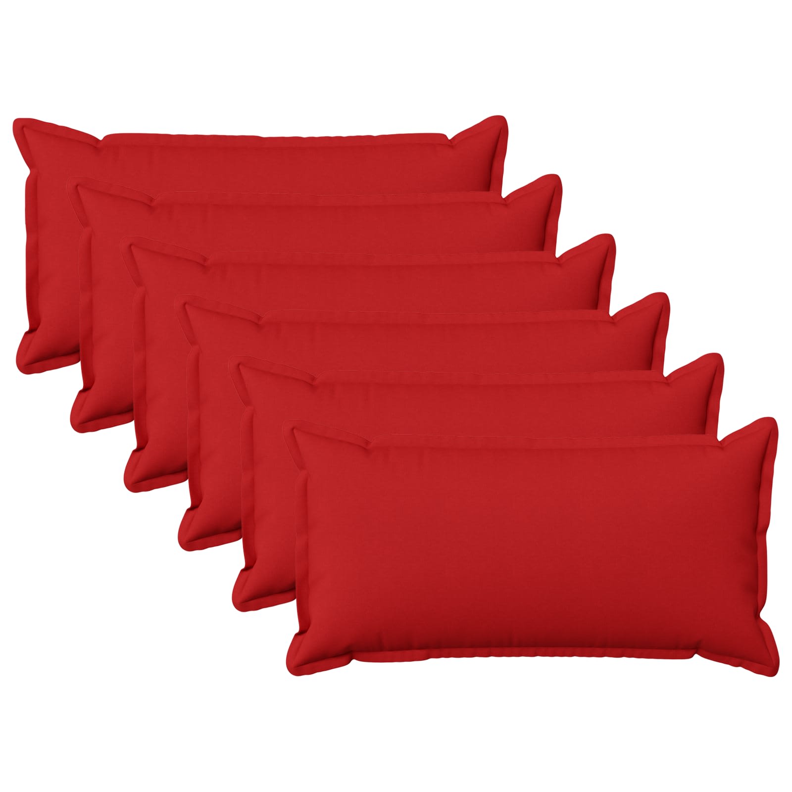 Federa 6 pcs HOUTEN Rosso 40 x 80 cm Lino