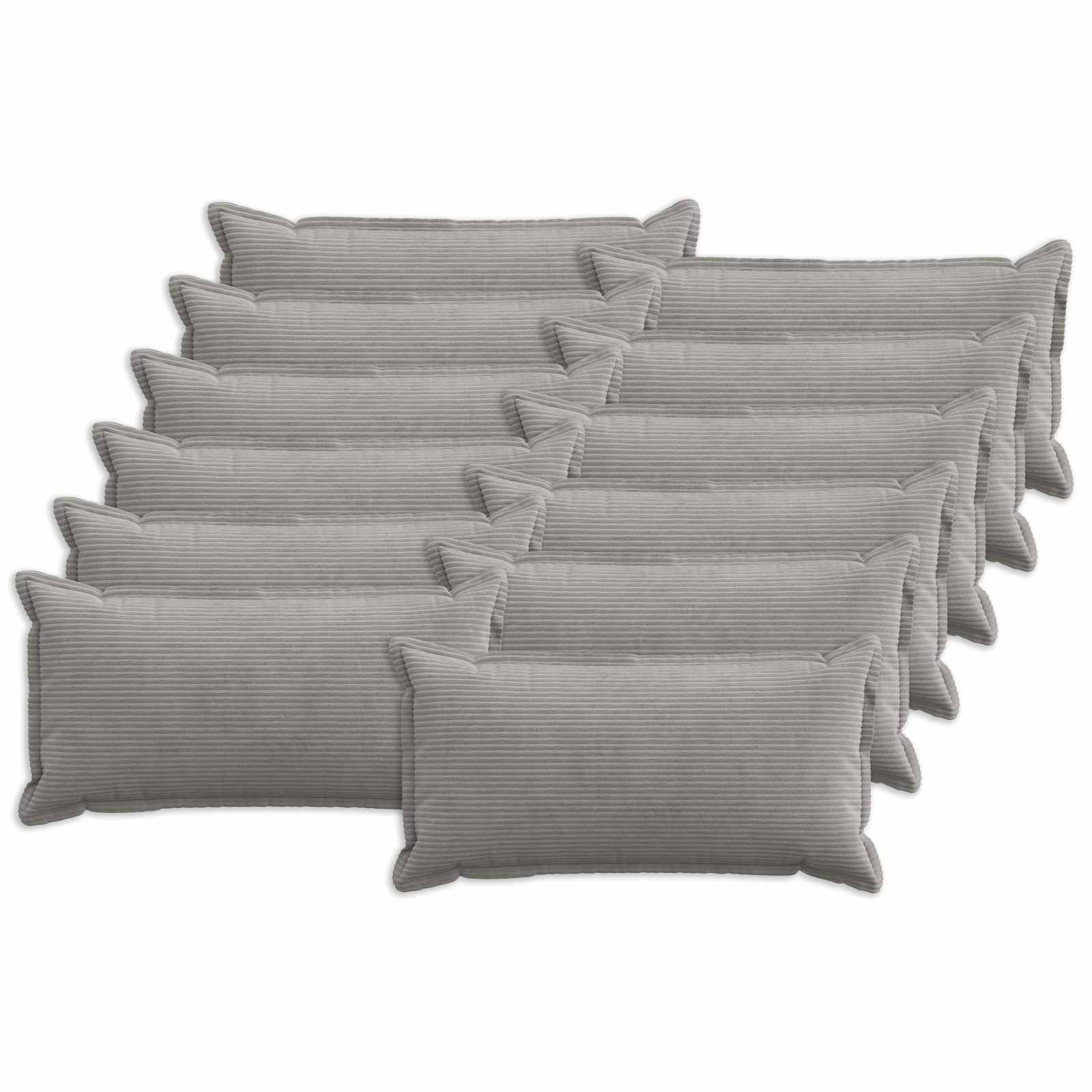 Federa 12 pz HOUTEN Grigio Chiaro 40 x 80 cm corduroy