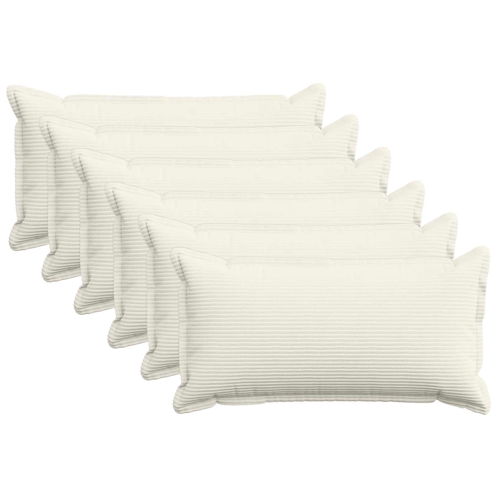 Federa 6 pz HOUTEN Crema 40 x 80 cm corduroy