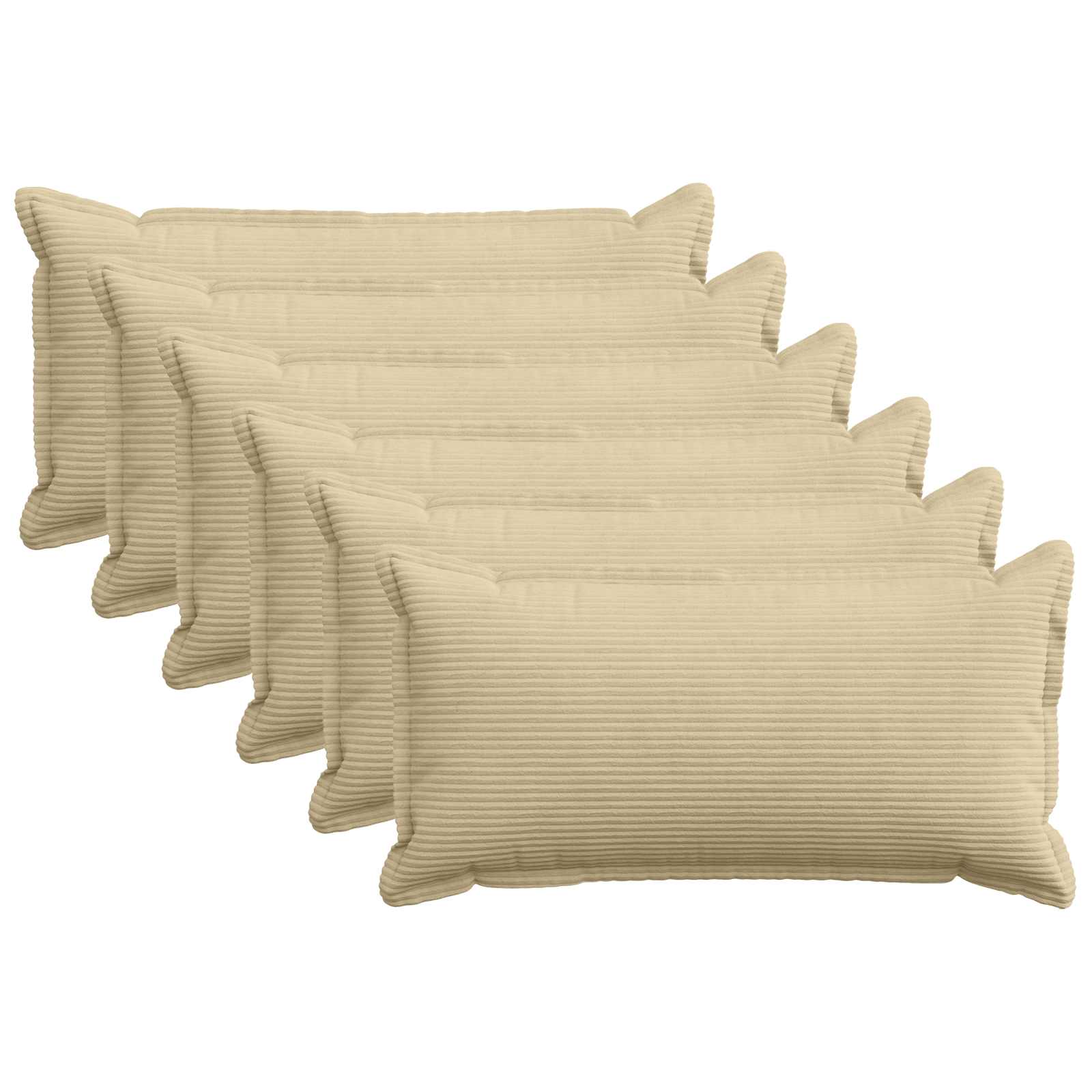 Federa 6 pz HOUTEN Grigio Verde Chiaro 40 x 80 cm corduroy