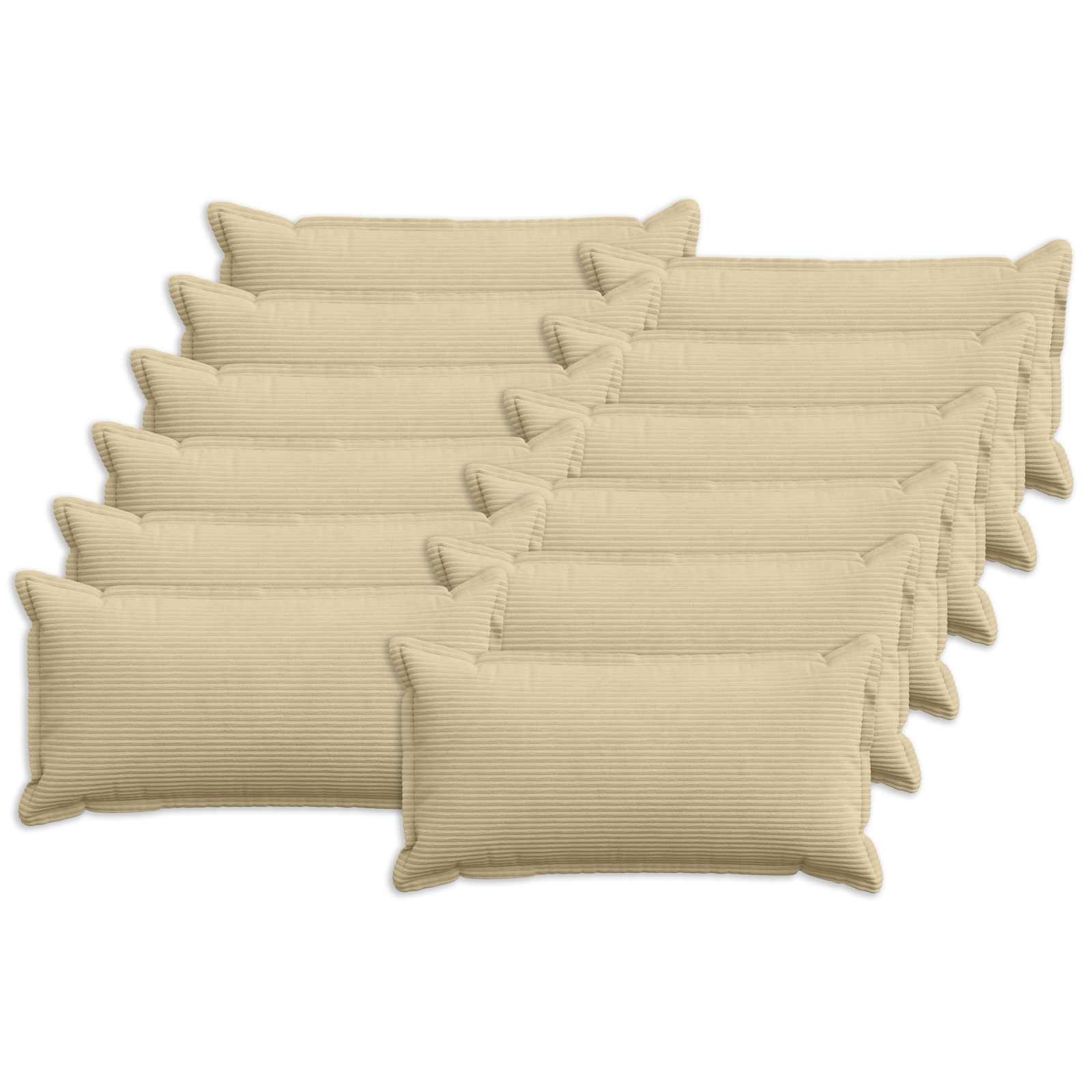 Federa 12 pz HOUTEN Grigio Verde Chiaro 40 x 80 cm corduroy