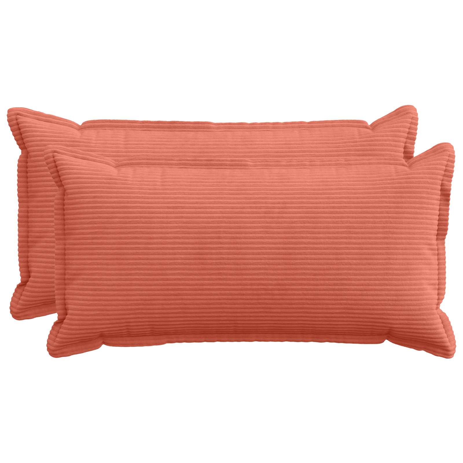 Federa 2 pz HOUTEN Rosso Arancio 40 x 80 cm corduroy