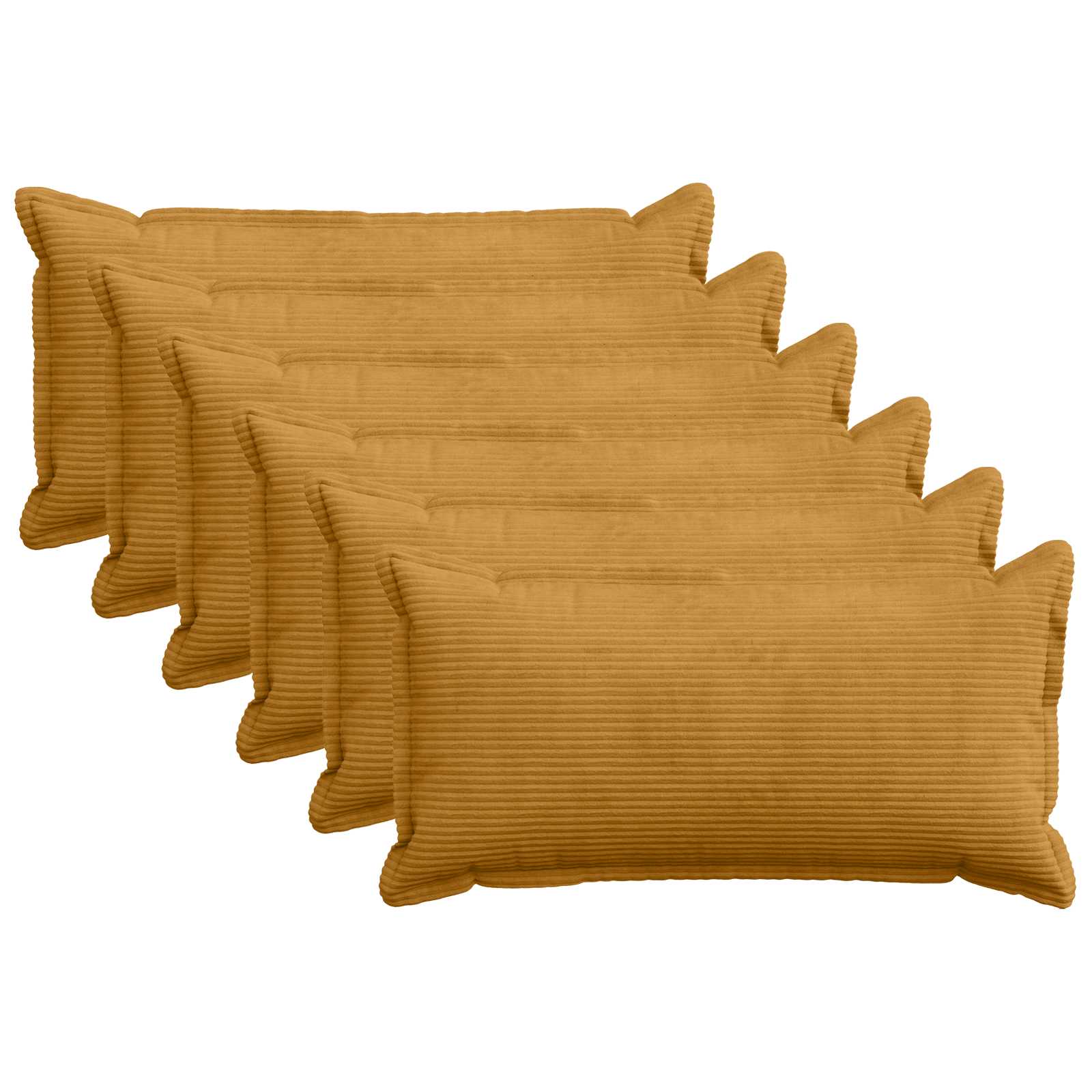 Federa 6 pz HOUTEN Giallo 40 x 80 cm corduroy