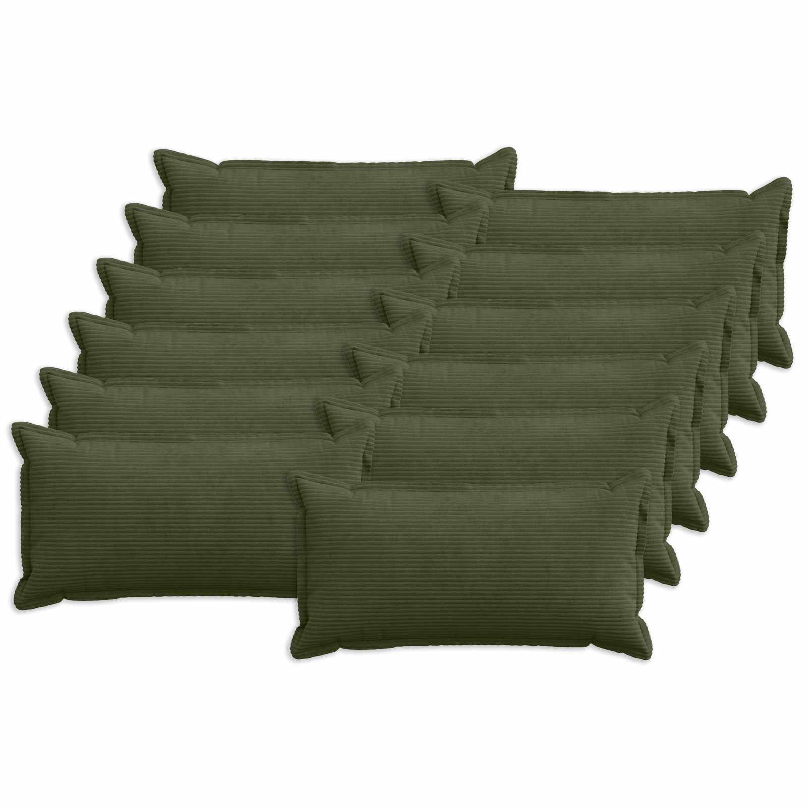Federa 12 pz HOUTEN Verde 40 x 80 cm corduroy
