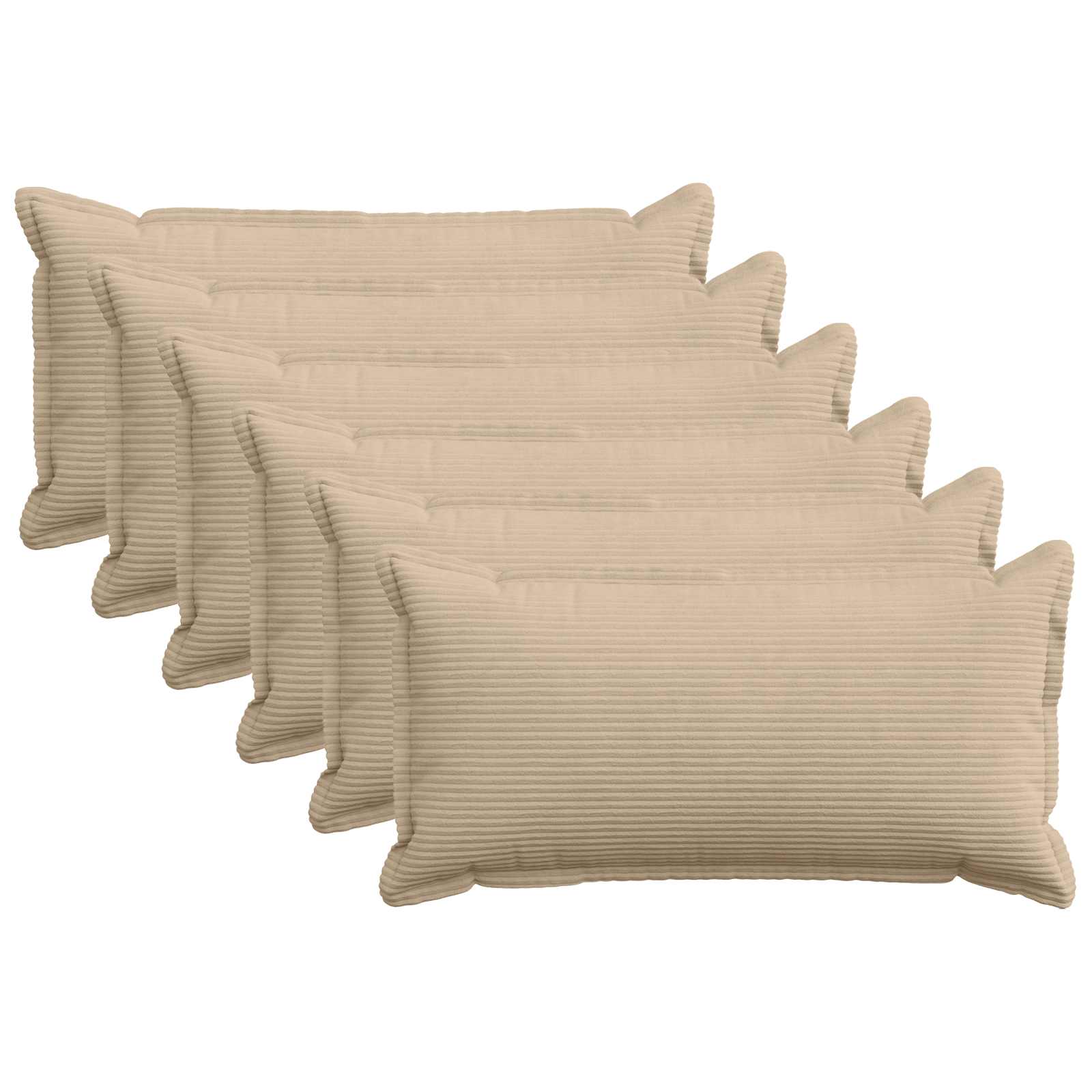 Federa 6 pz HOUTEN Tortora 40 x 80 cm corduroy
