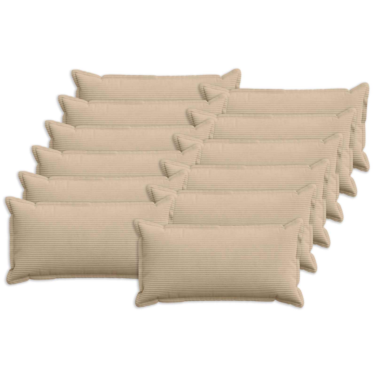 Federa 12 pz HOUTEN Tortora 40 x 80 cm corduroy