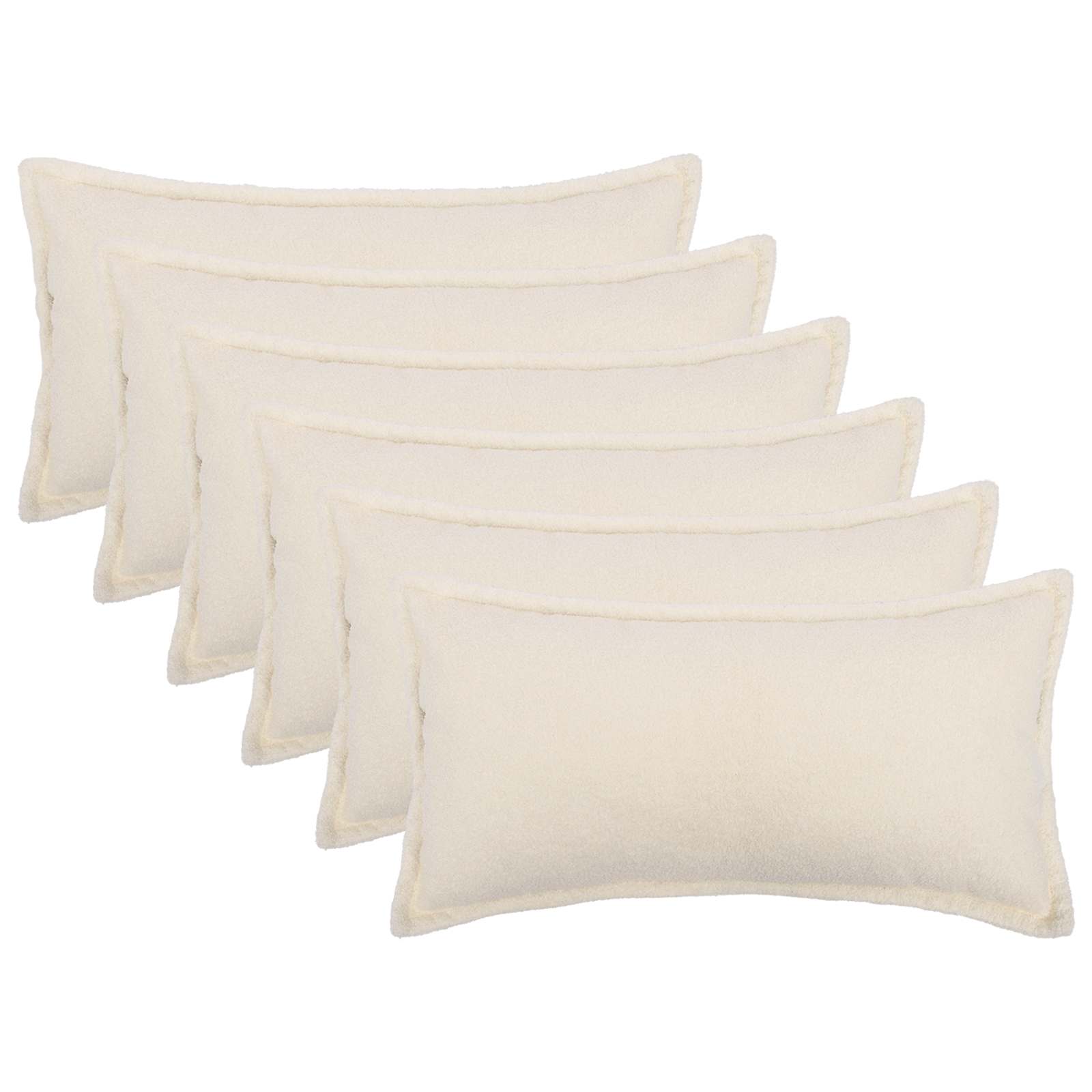 Federa 6 pcs HOUTEN Crema 40 x 80 cm Bouclé