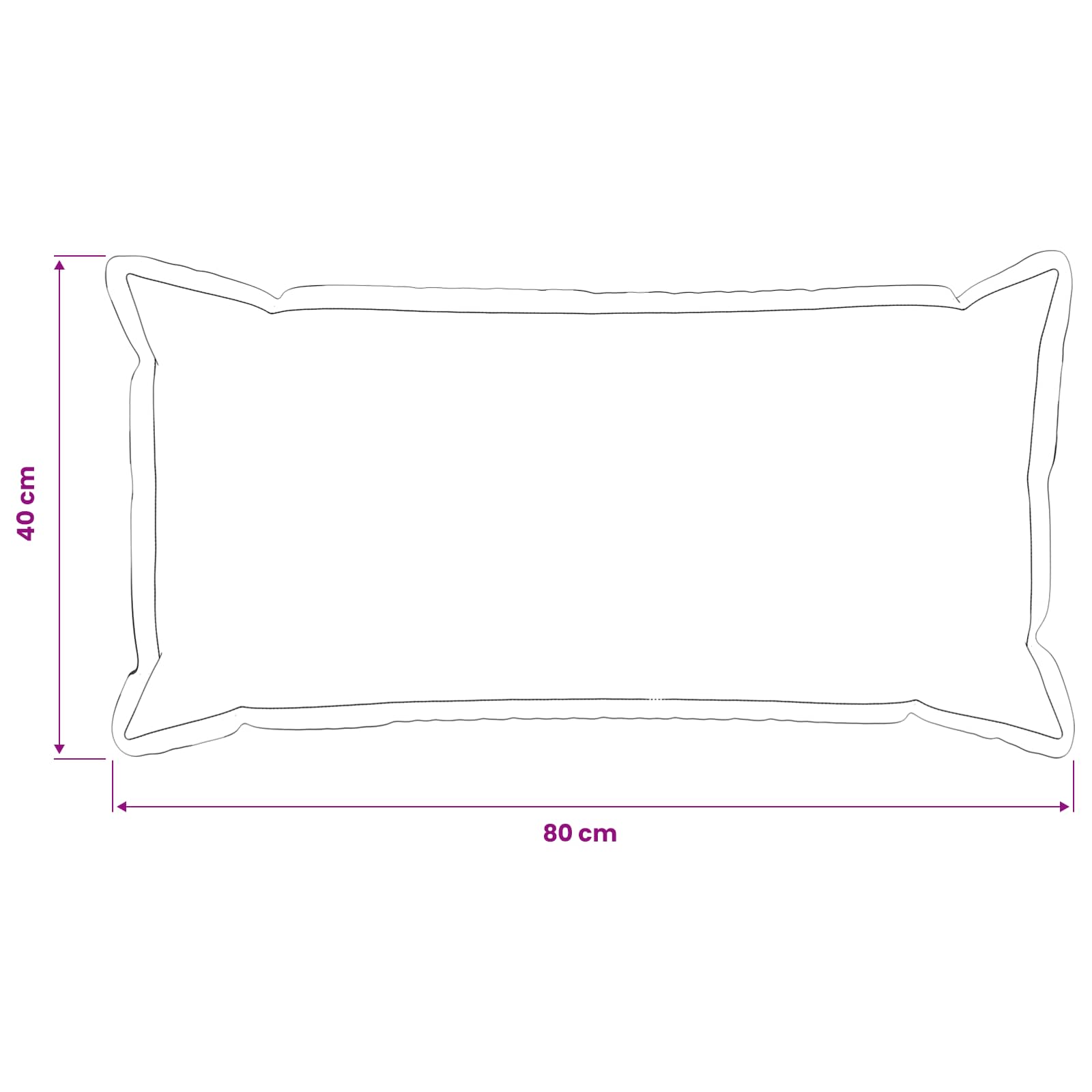Federa 6 pcs HOUTEN Rosa 40 x 80 cm Bouclé