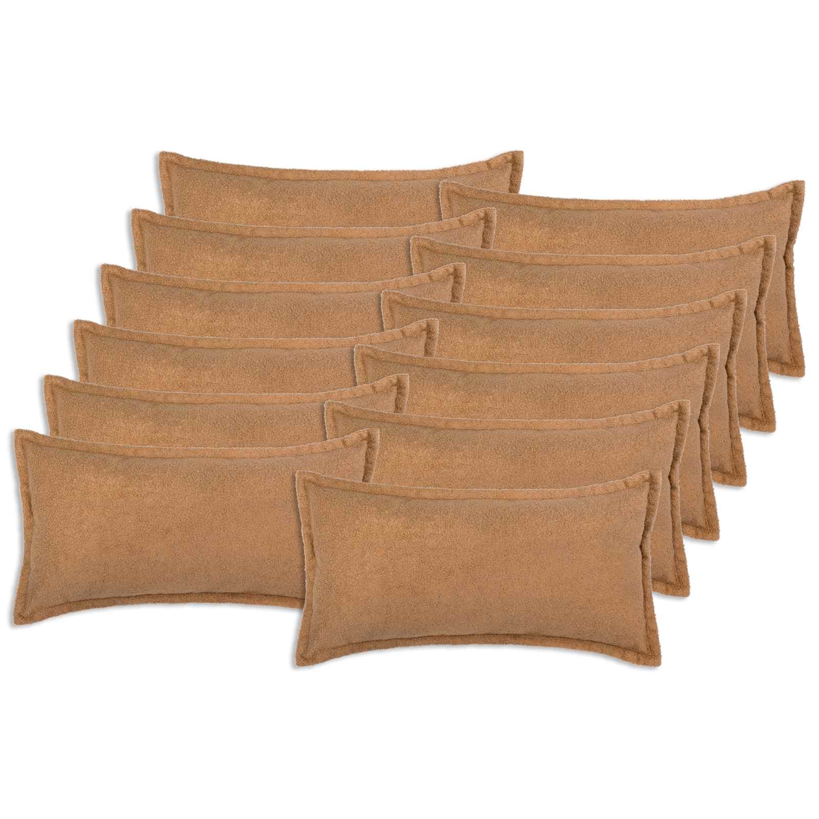 Federa 12 pcs HOUTEN Beige 40 x 80 cm Bouclé