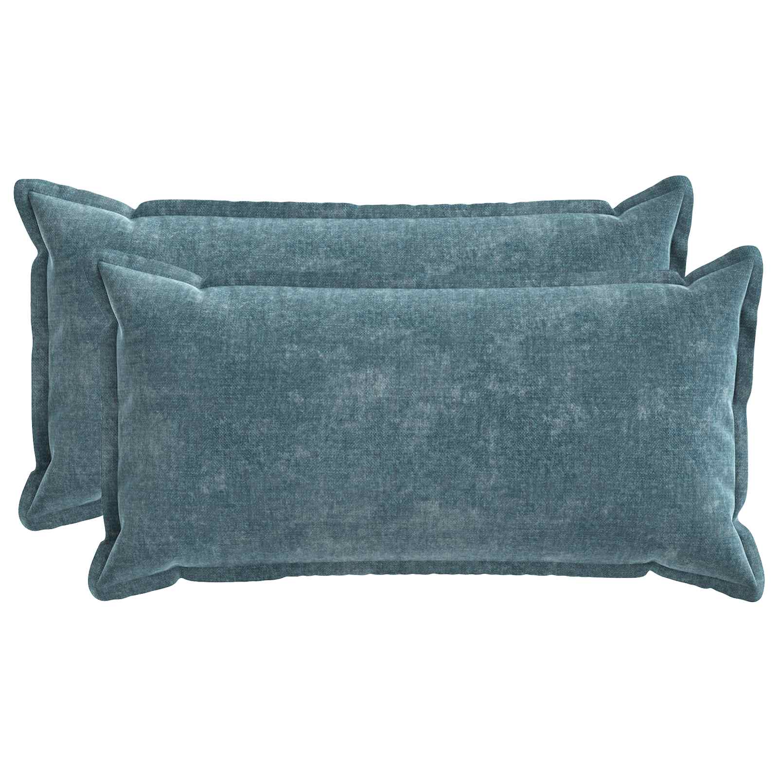 Federa 2 pz HOUTEN Blu 40 x 80 cm Tessuto Chenille
